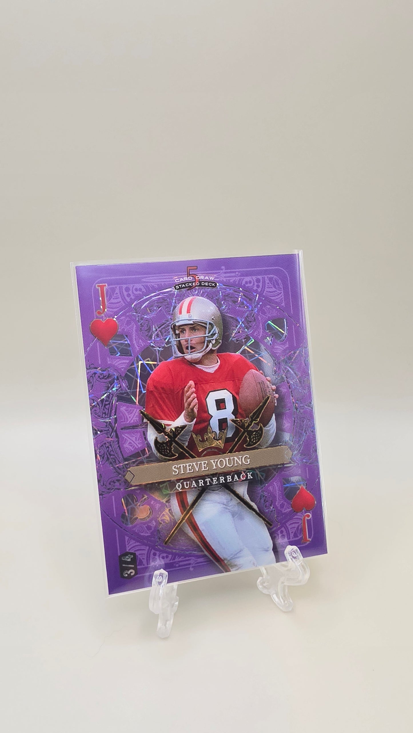 2024 Wild Card 5 Draw Steve Young Purple Jack /4 #SDPH-SYN