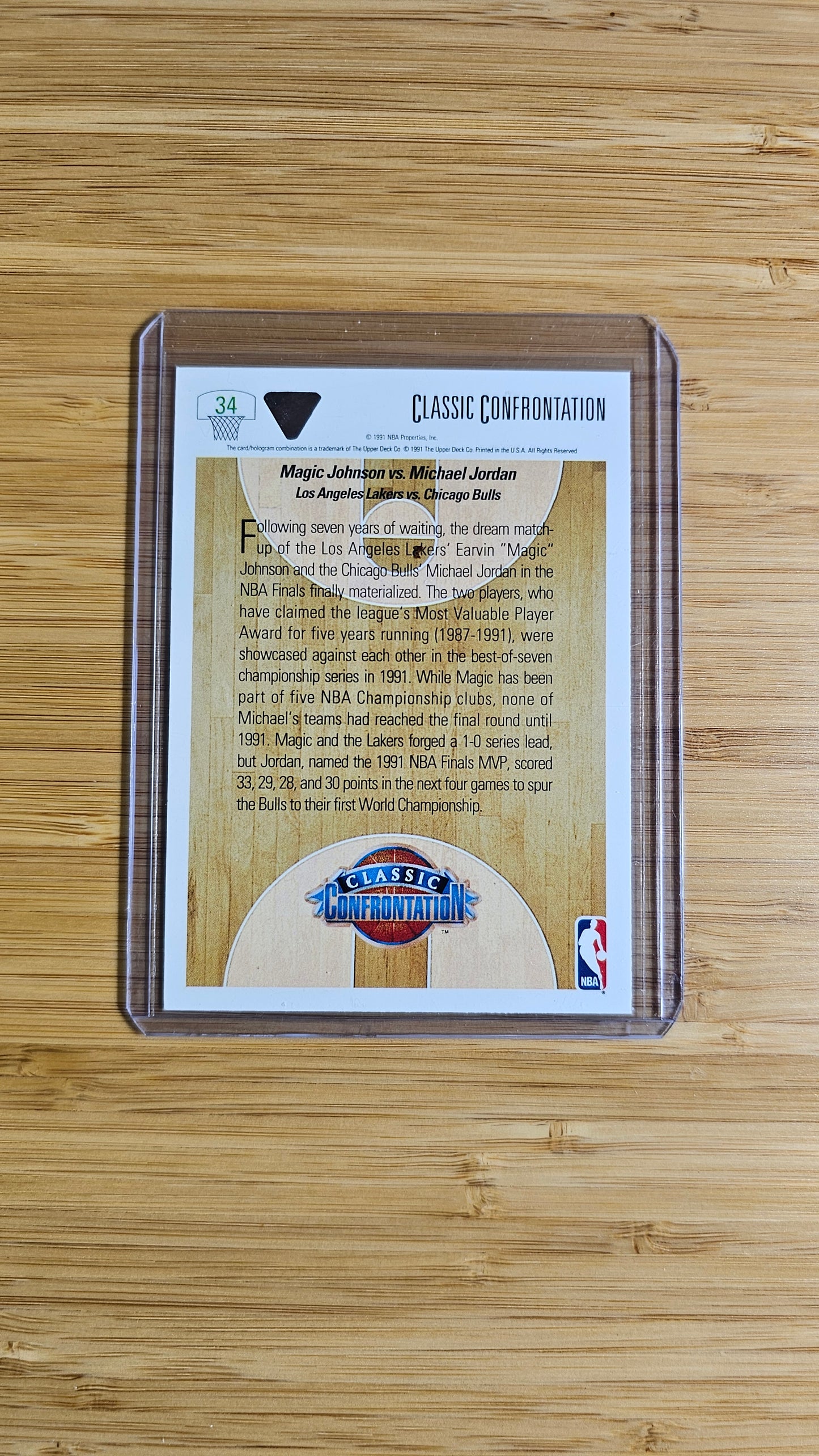 Magic vs Jordan UD 1991-92 Classic Confrontation Card #34