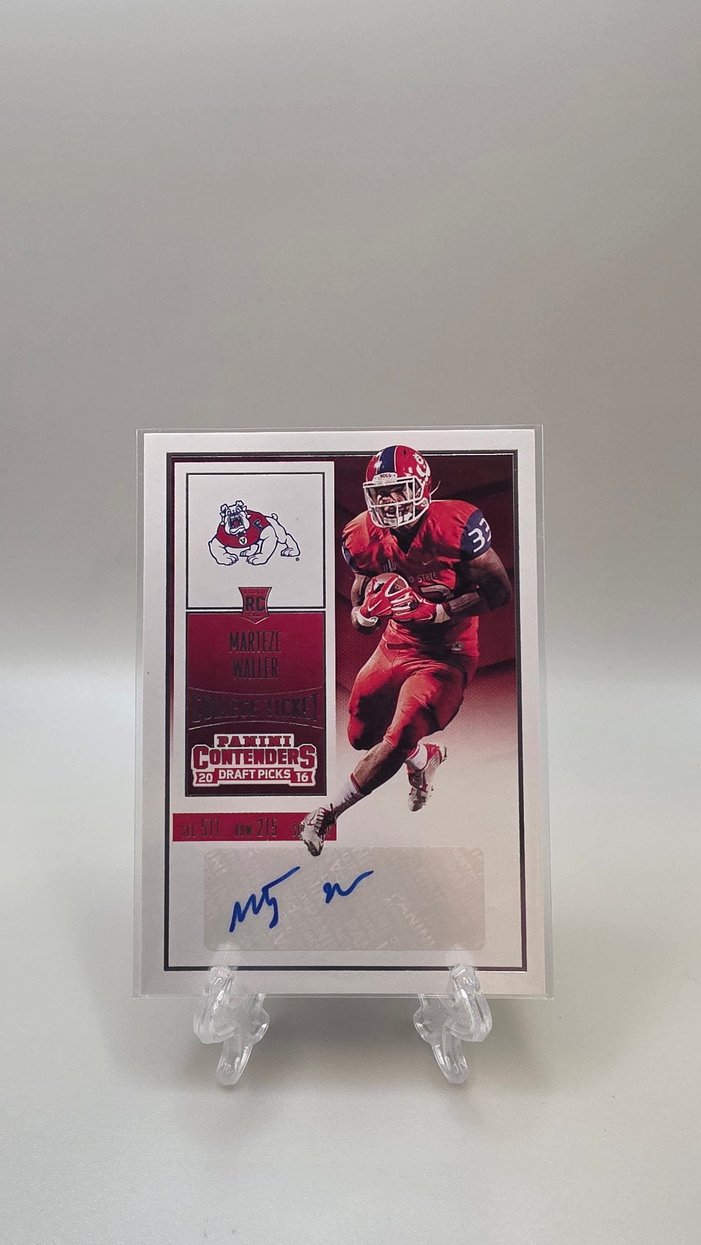 2016 Contenders Marteze Waller College Ticket Auto #341