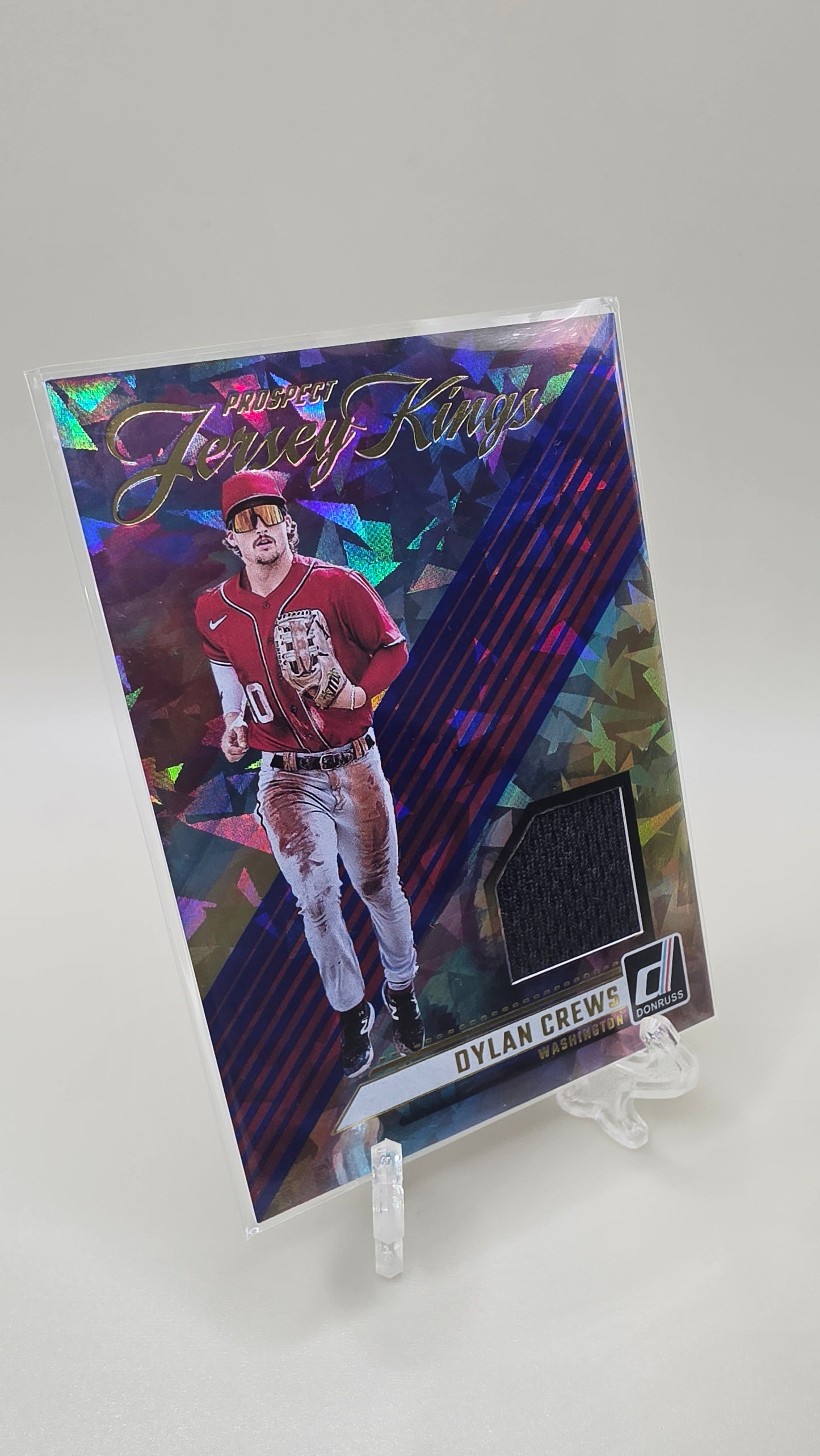 2024 Panini Donruss Dylan Crews Prospect Jersey Kings Blue Ice #PJK-DC