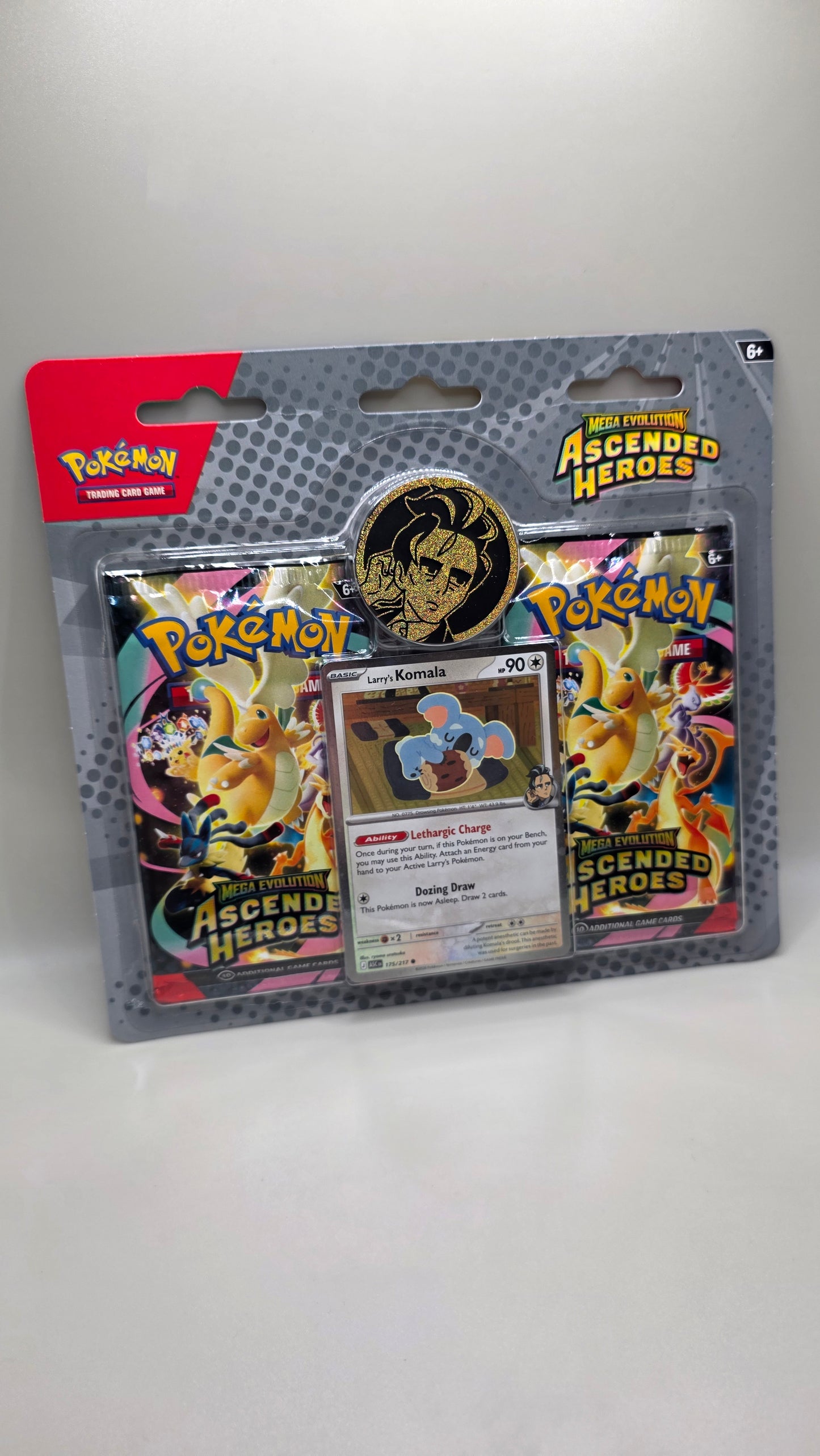 Pokémon TCG Ascended Heroes Larry's Komala 2pk Blister Mega Evolution