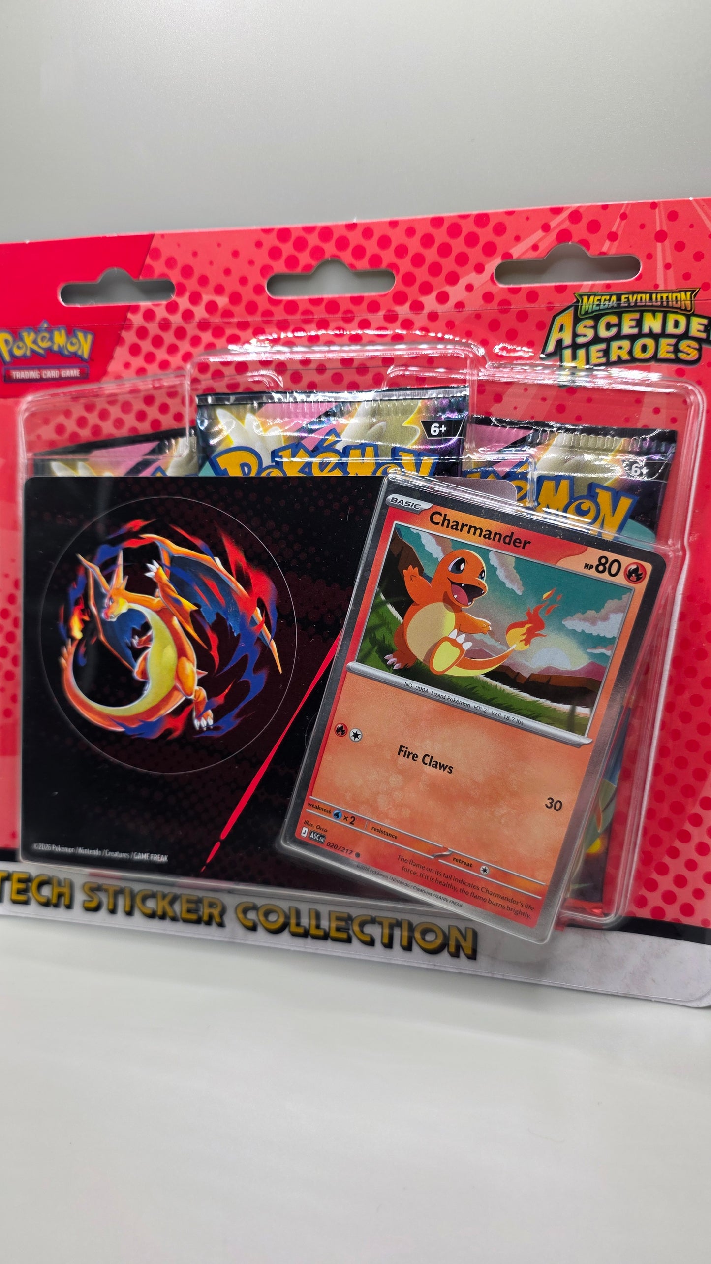 Pokémon TCG Ascended Heroes Charmander Tech Sticker Collection
