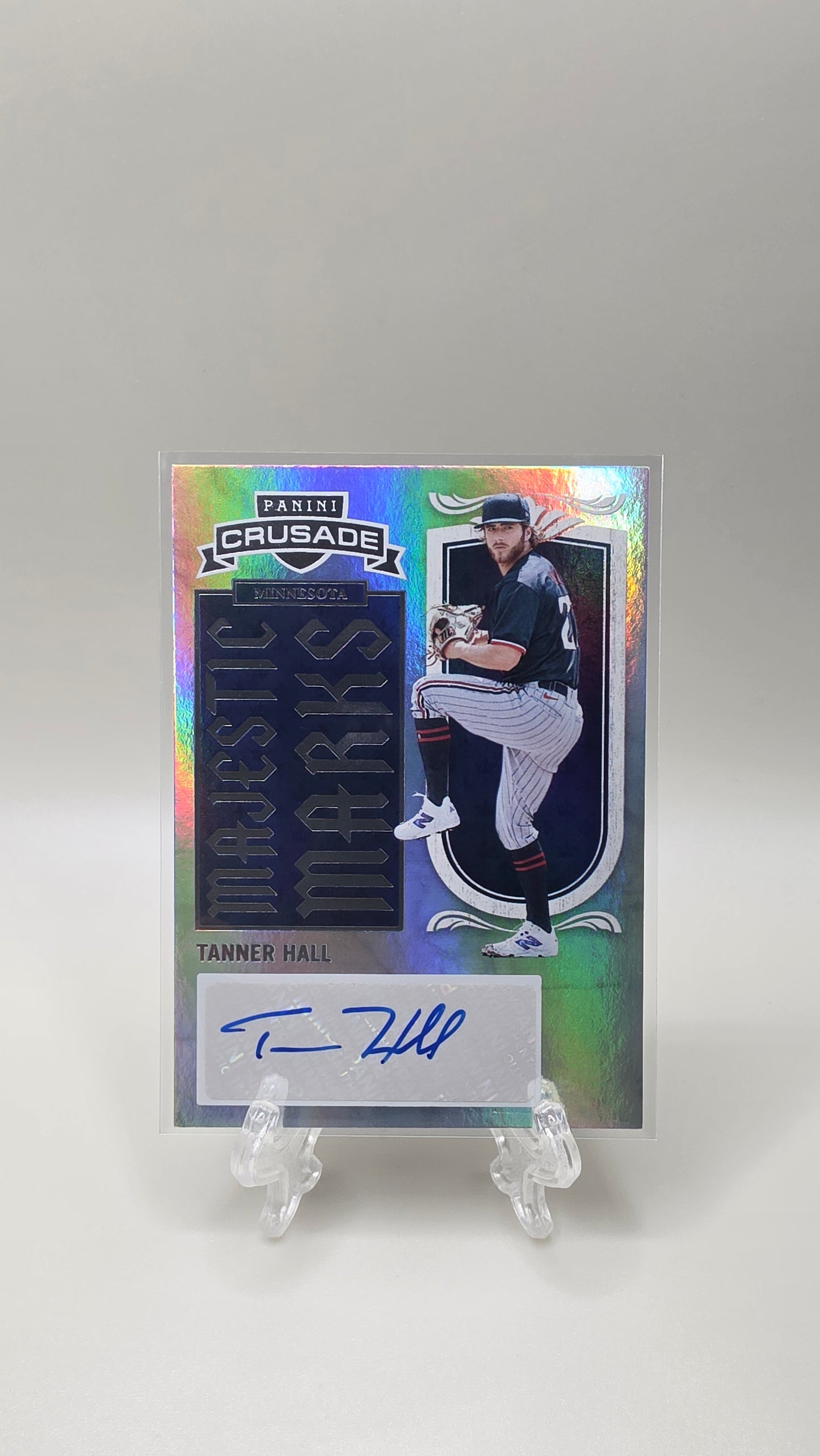 2025 Panini Crusade Baseball Tanner Hall Majestic Marks Auto Card # 11