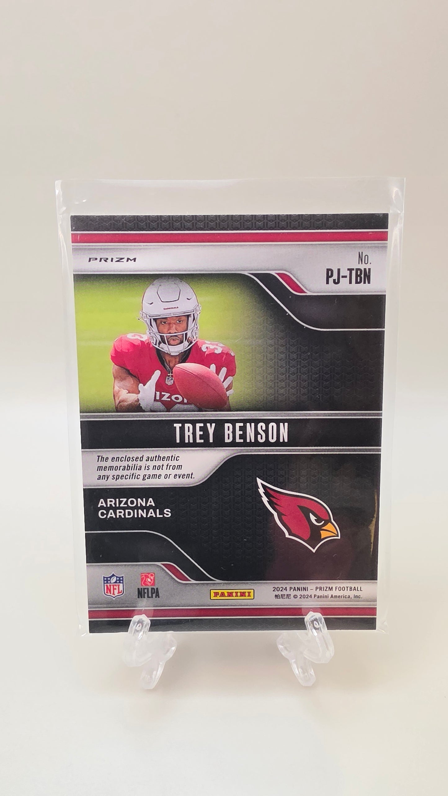2024 Panini Prizm Trey Benson Premier Jerseys Pink Patch RC #PJ-TBN