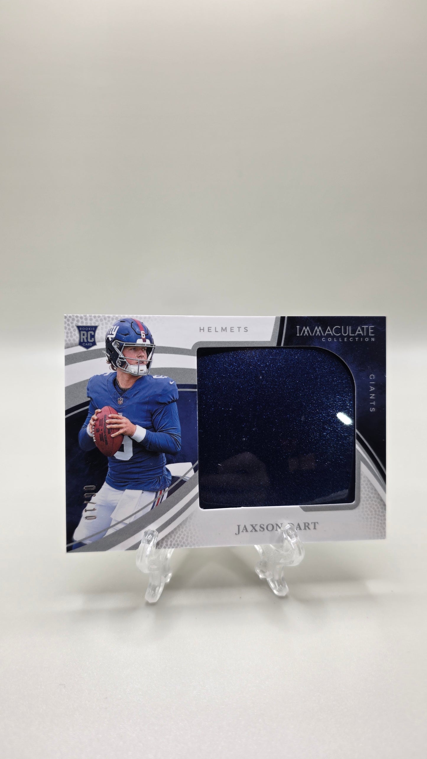 2025 Immaculate Jaxon Dart Helmets RC # 6/10 Jersey Match!! Card # RJL-JDT