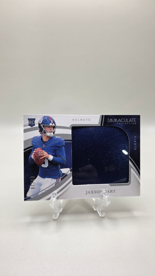 2025 Immaculate Jaxon Dart Helmets RC # 6/10 Jersey Match!! Card # RJL-JDT