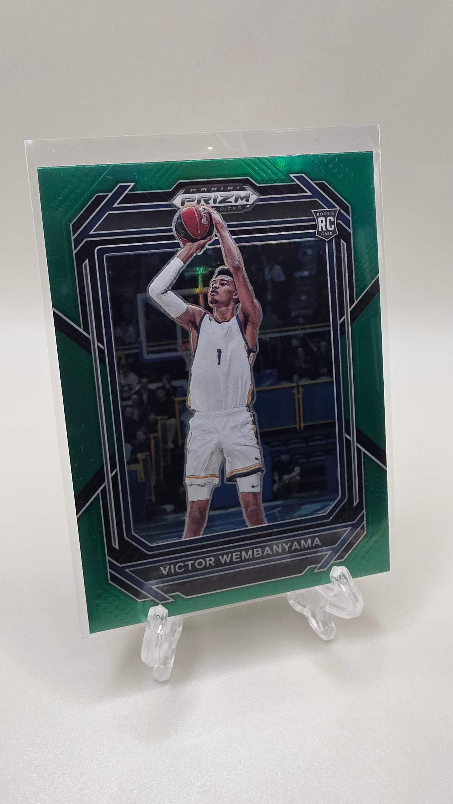 2023 Panini Prizm Draft Picks Victor Wembanyama Green Parallel RC Card #2