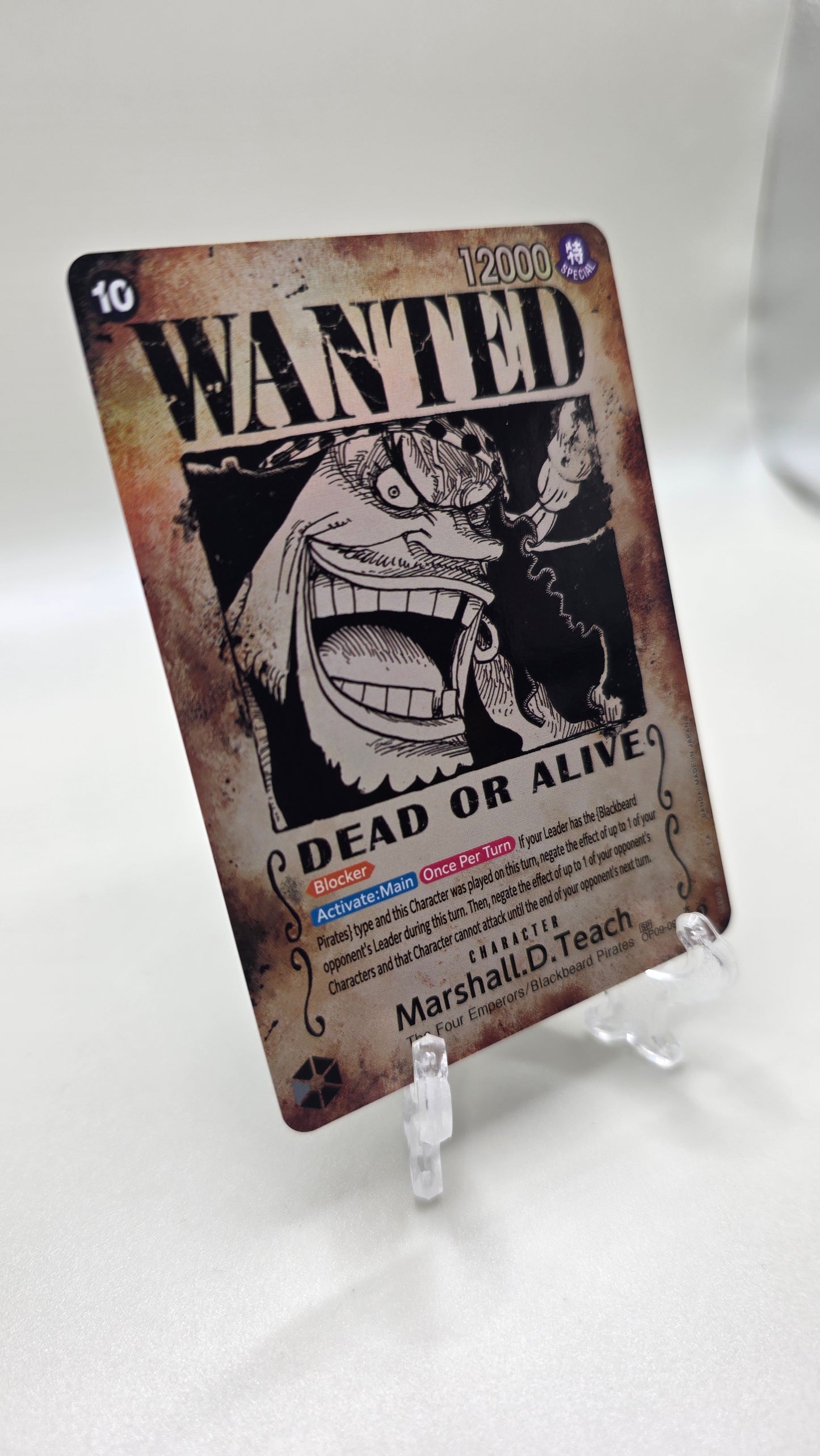 Marshall.D.Teach OP09-093 SR⭐ Alt Art Wanted Poster One Piece TCG (Emperors in the New World Set) English