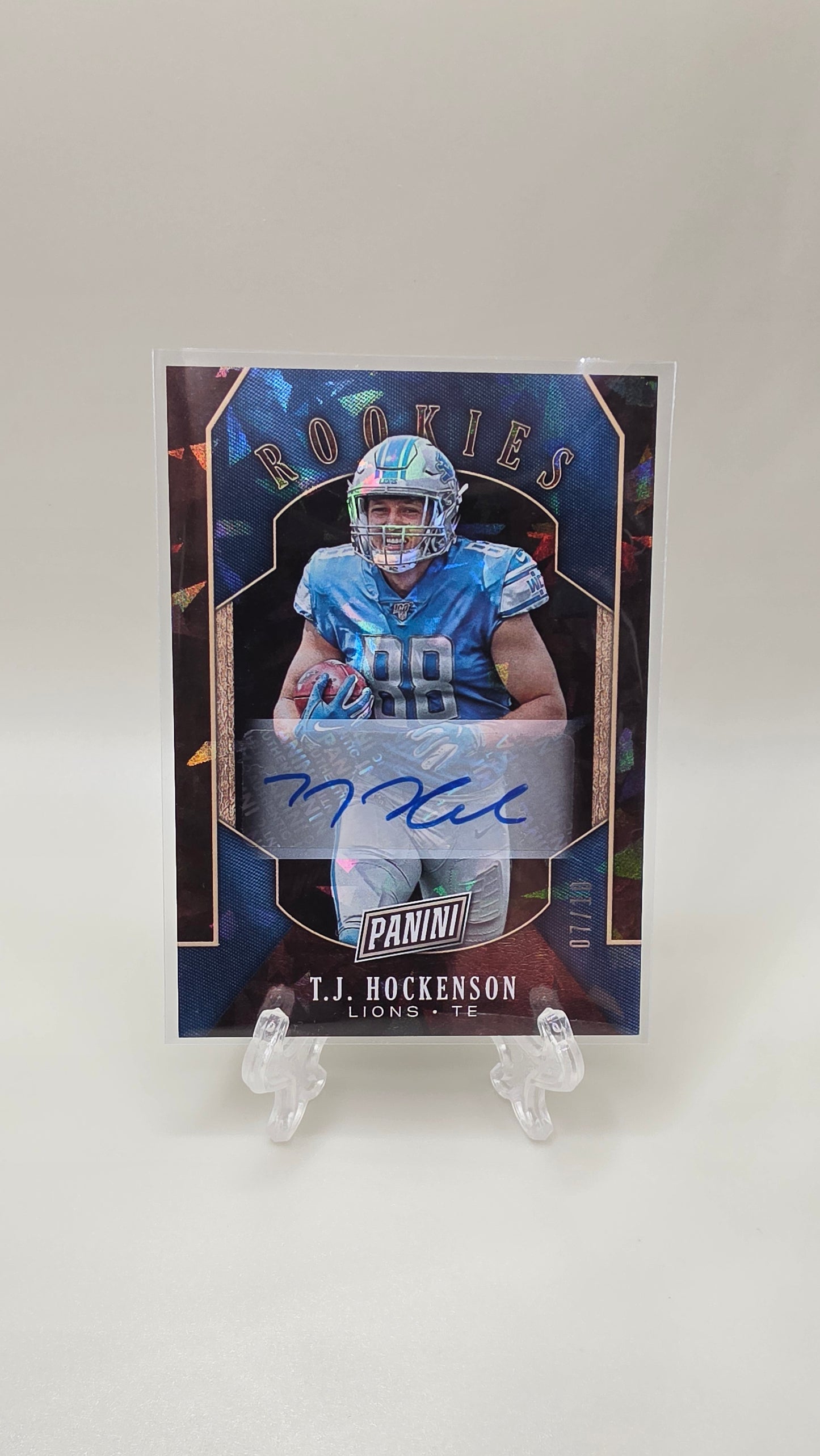 2019 Panini Black Friday T.J Hockenson Rookies Auto Escher Squares Numbered /10 !! Card #RC11