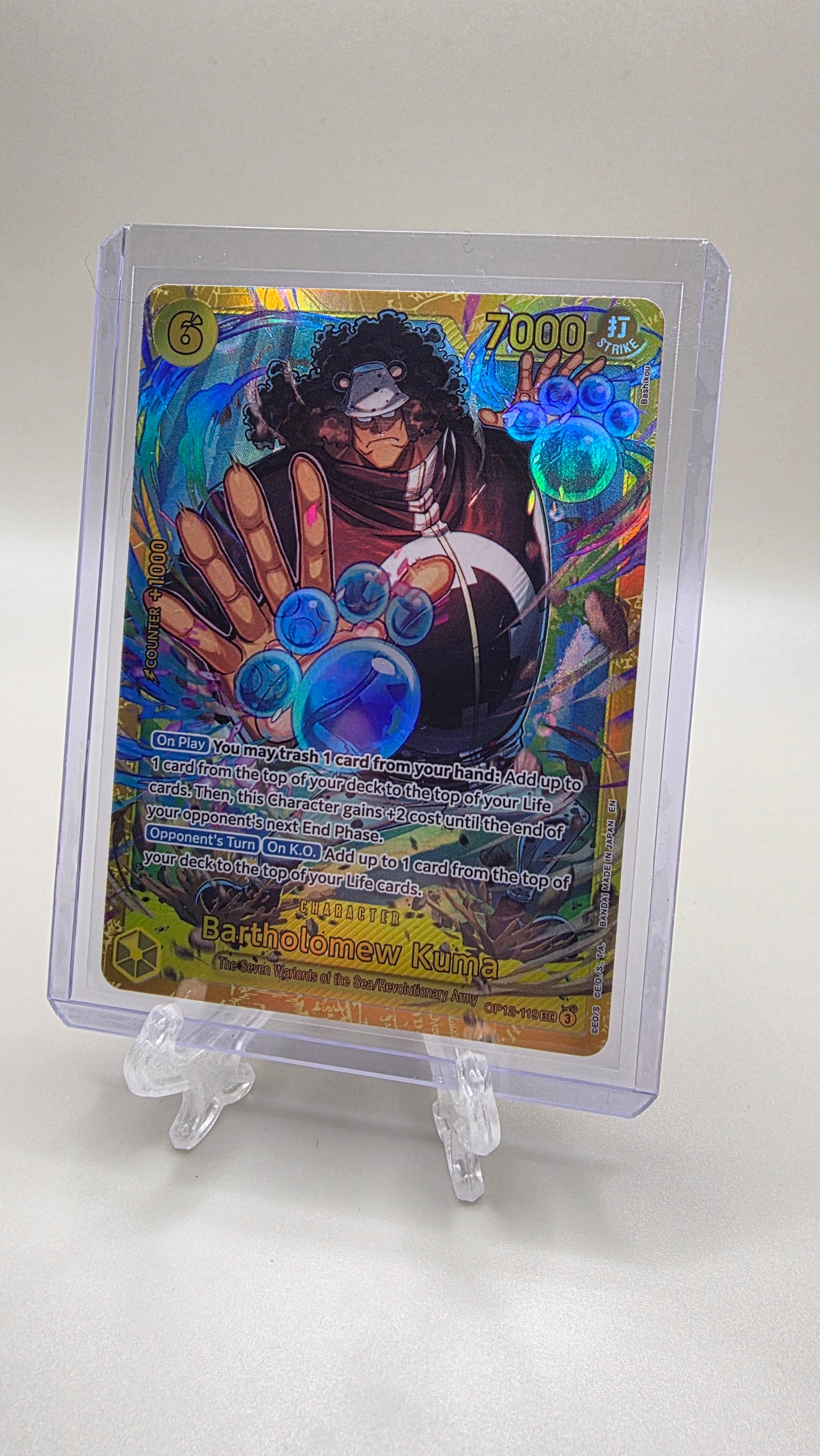 Bartholomew Kuma OP12-119 SEC One Piece TCG (Legacy of the Master set) English