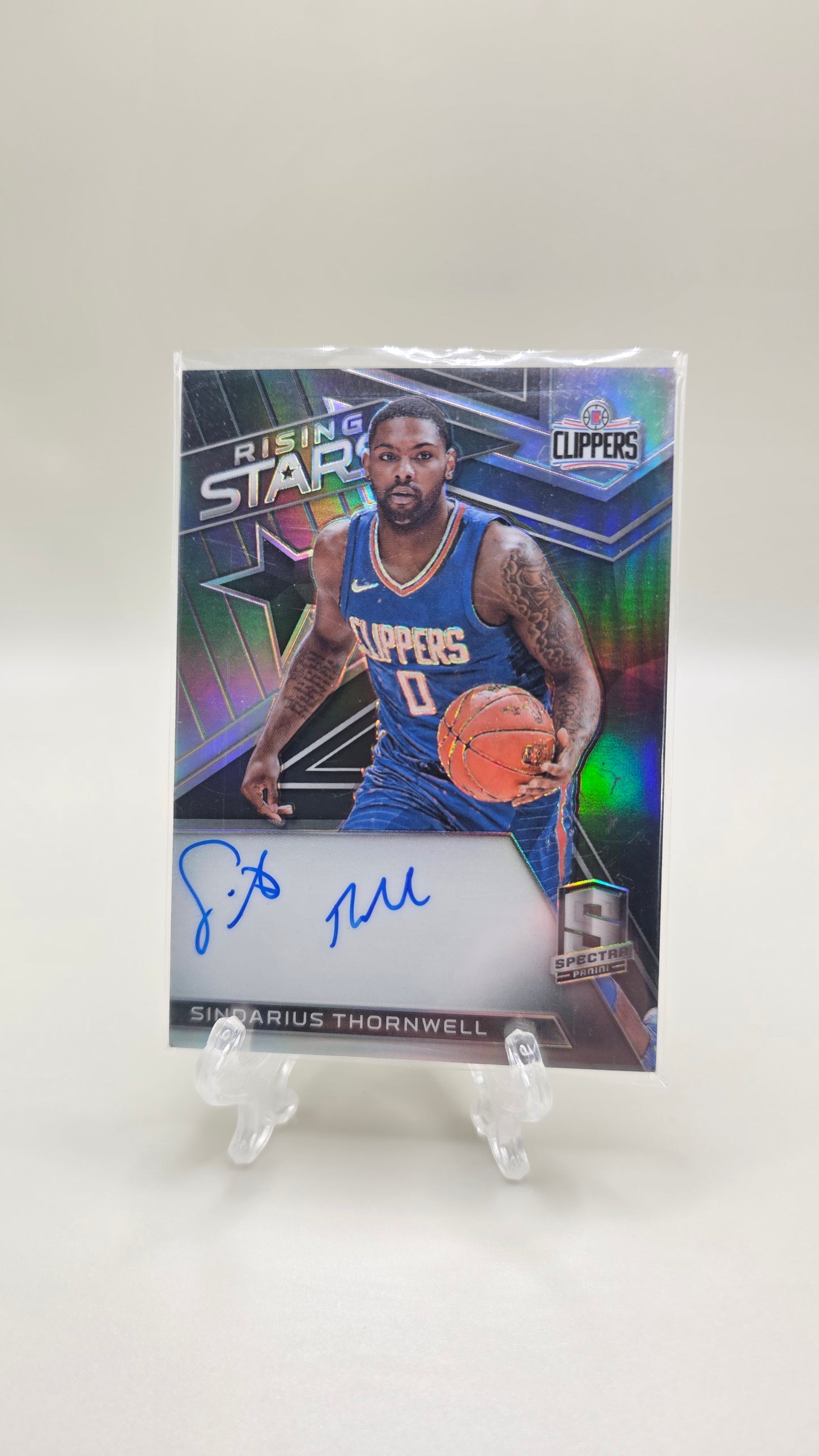2017 Panini Spectra Rising Stars Signatures Sindarius Thornwell Auto #/199 Card RS-STH
