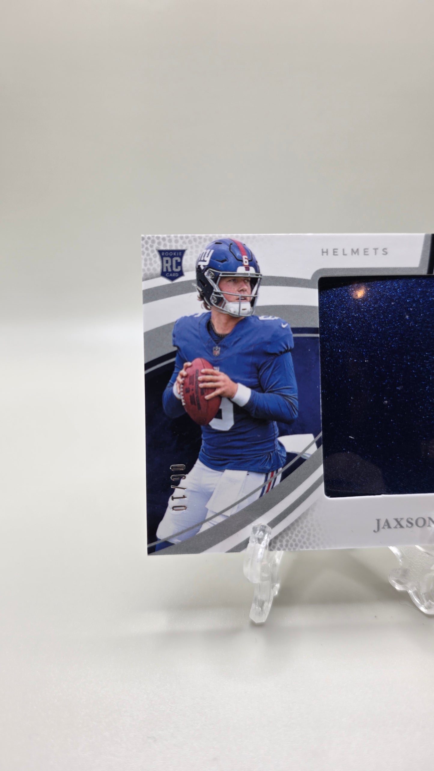 2025 Immaculate Jaxon Dart Helmets RC # 6/10 Jersey Match!! Card # RJL-JDT