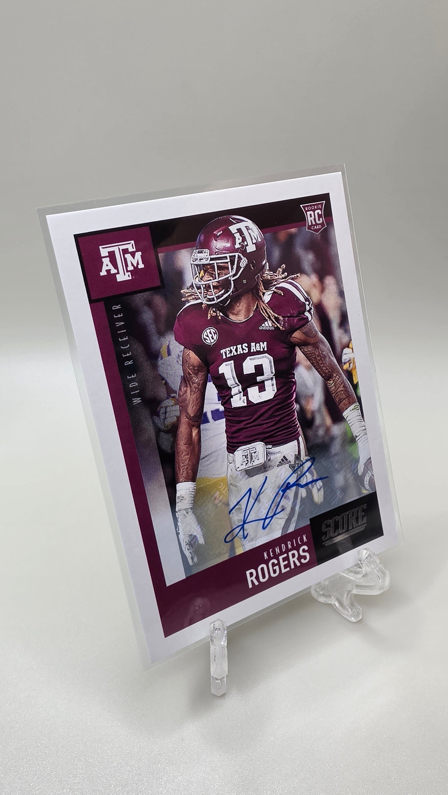 2020 Panini Score Kendrick Rogers Rookie Auto Card #384