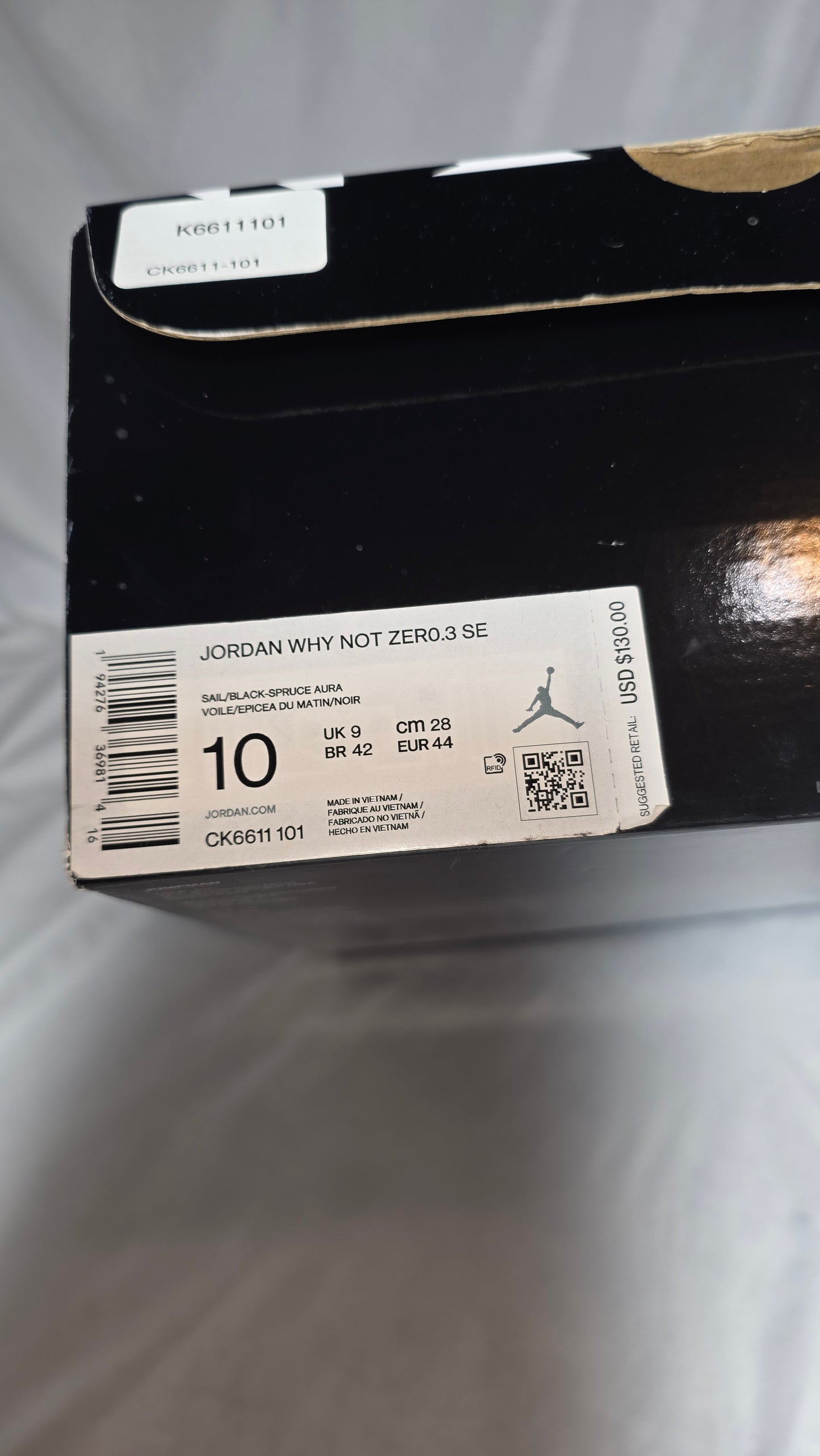 Jordan Why Not Zer0.3 SE Mens 10 CK6611-101 NIB