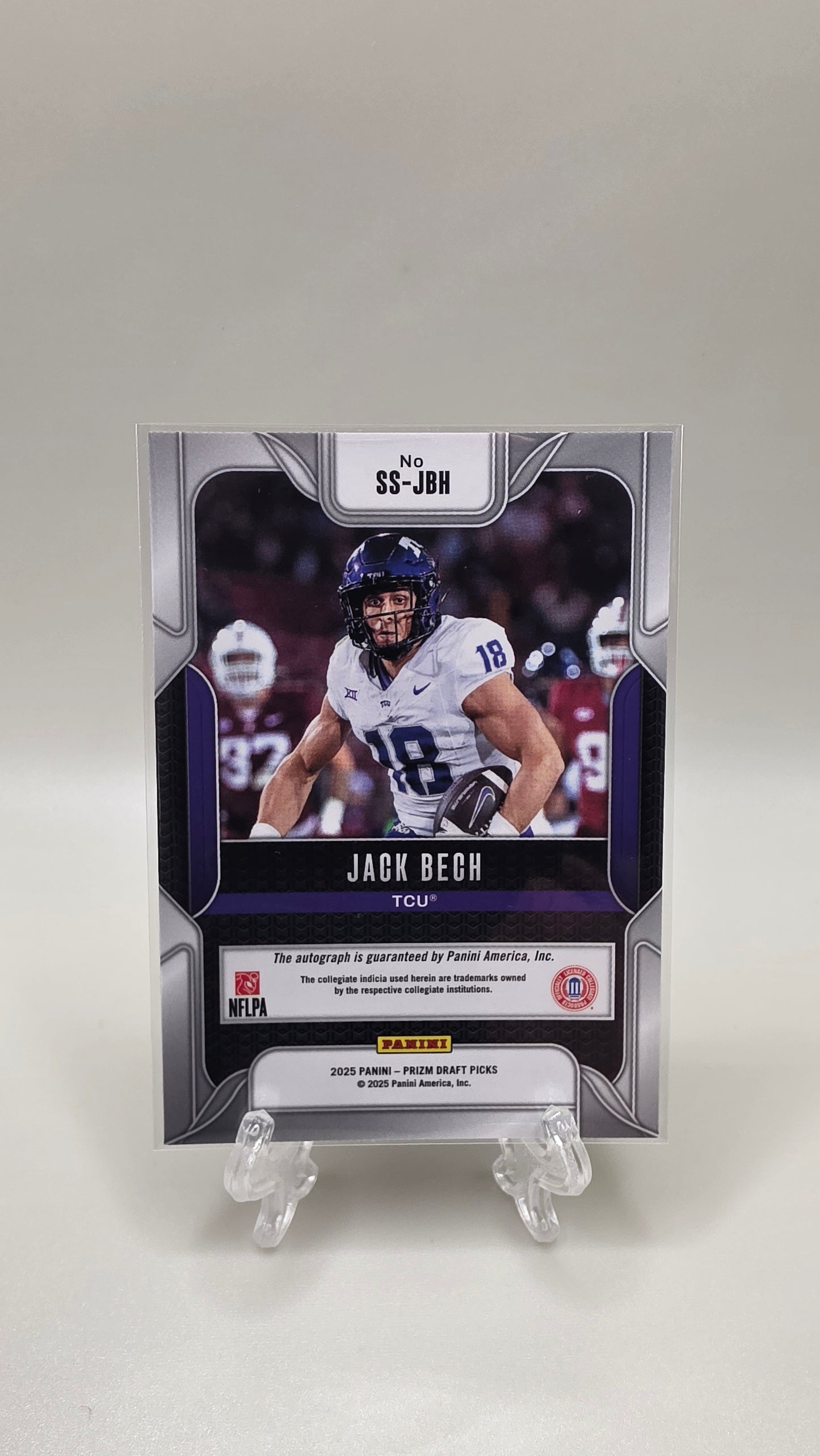 2025 Prizm Draft Picks Jack Bech Sensational Signatures Auto #SS-JBH