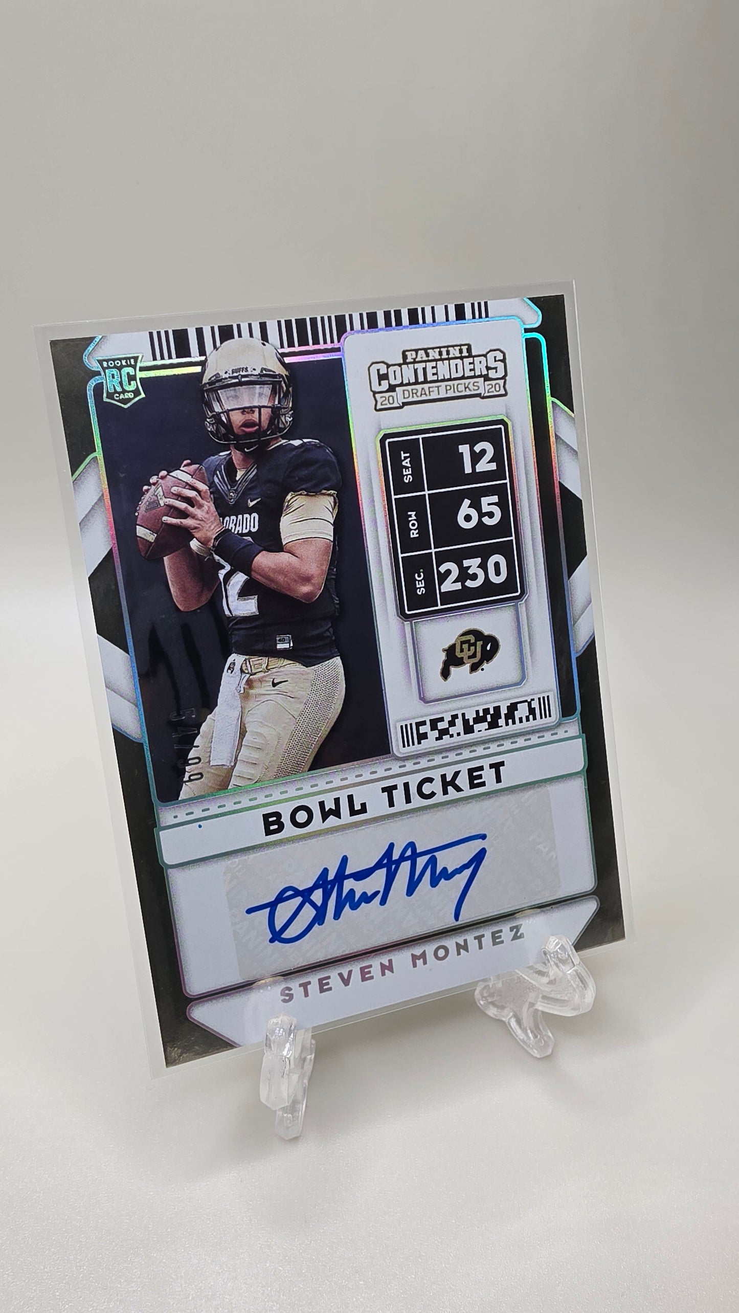 2020 Panini Contenders Steven Montez Bowl Ticket Auto #/99 Card #141