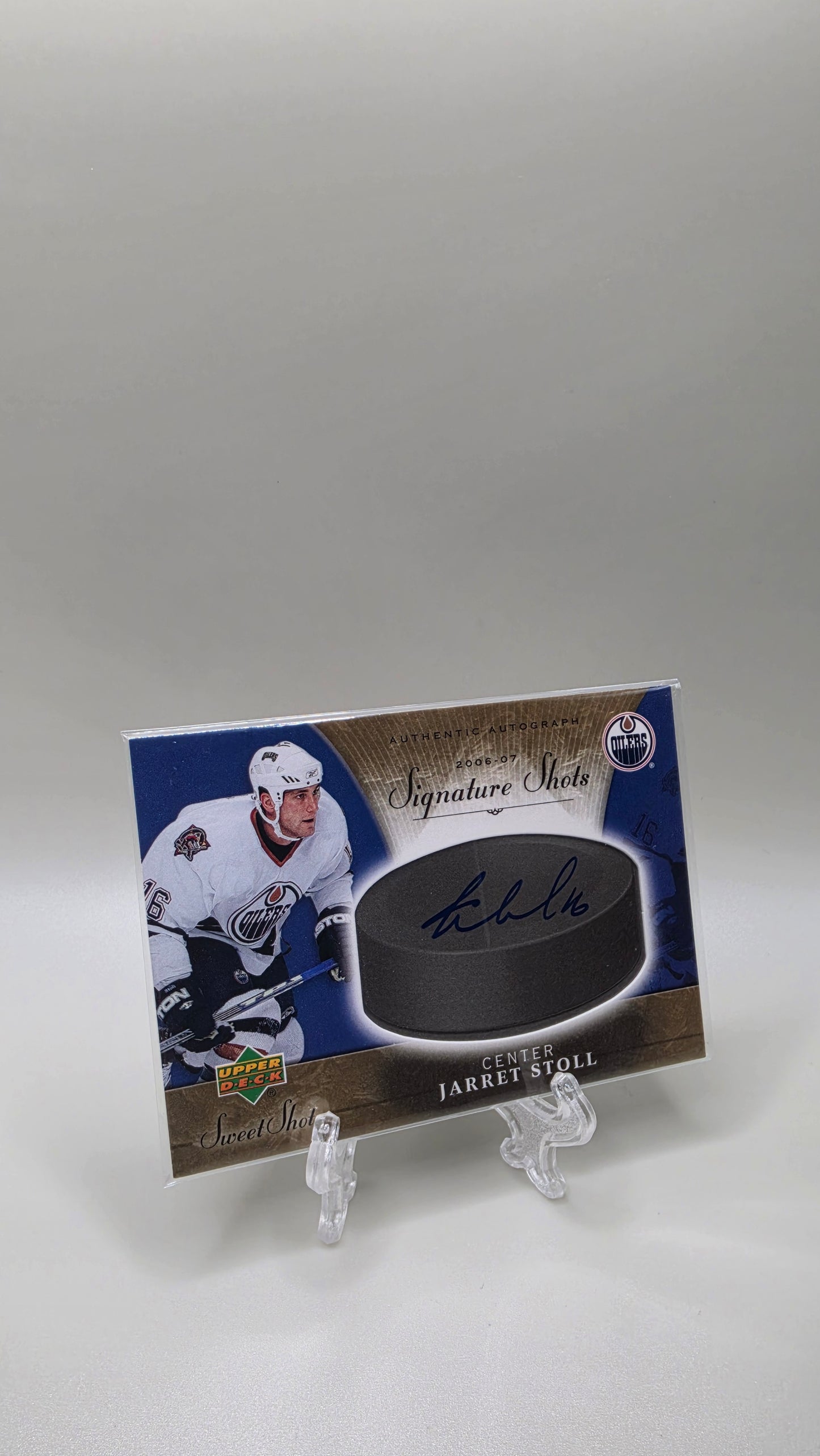 2006-07 UD Hockey Jarret Stoll Signature Shots Sweet Shot Auto Card # SS-JS