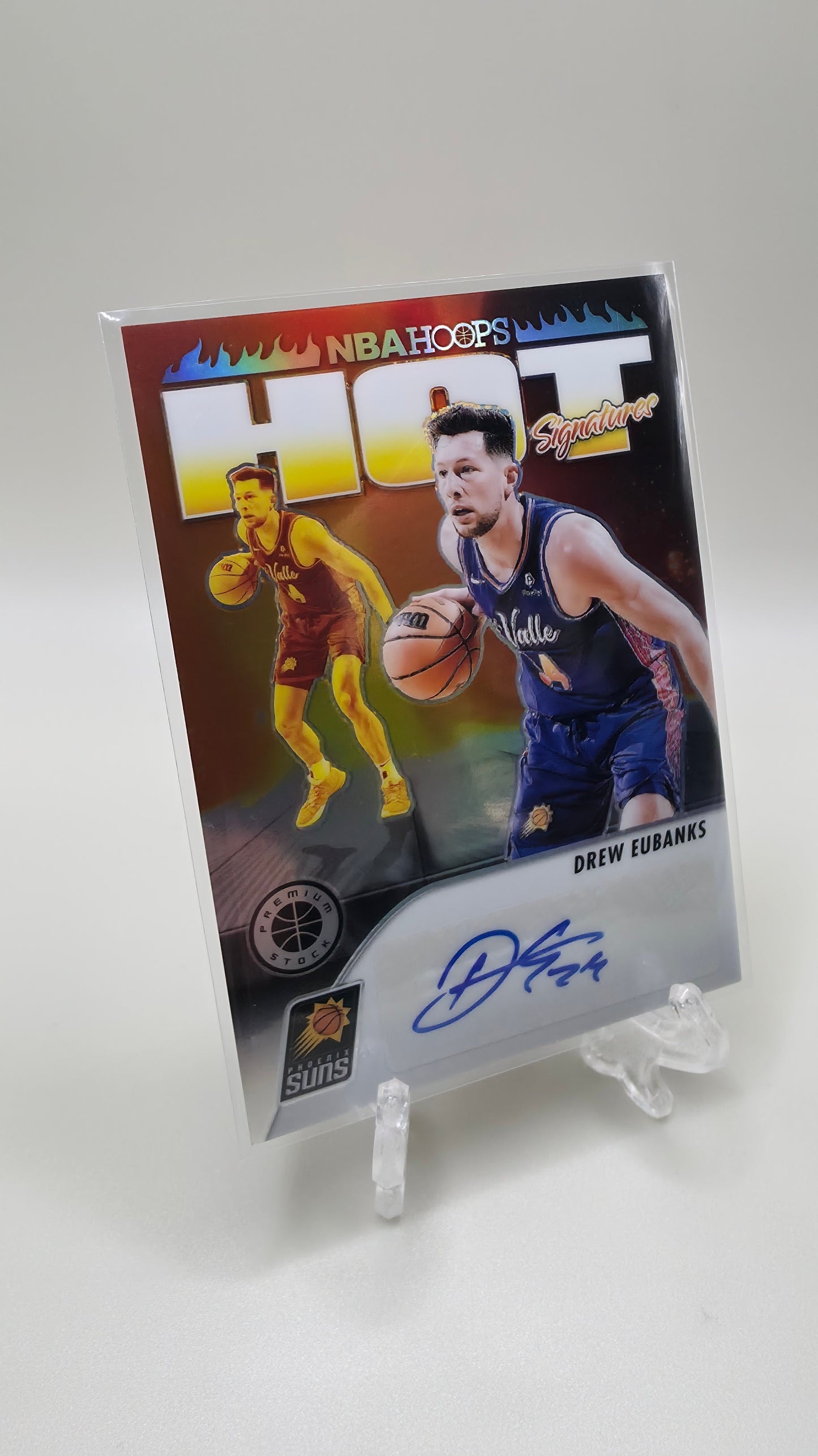 2023-24 Panini Premium Stock Drew Eubanks NBAHoops Hot Signature Auto Card # HS-DRW