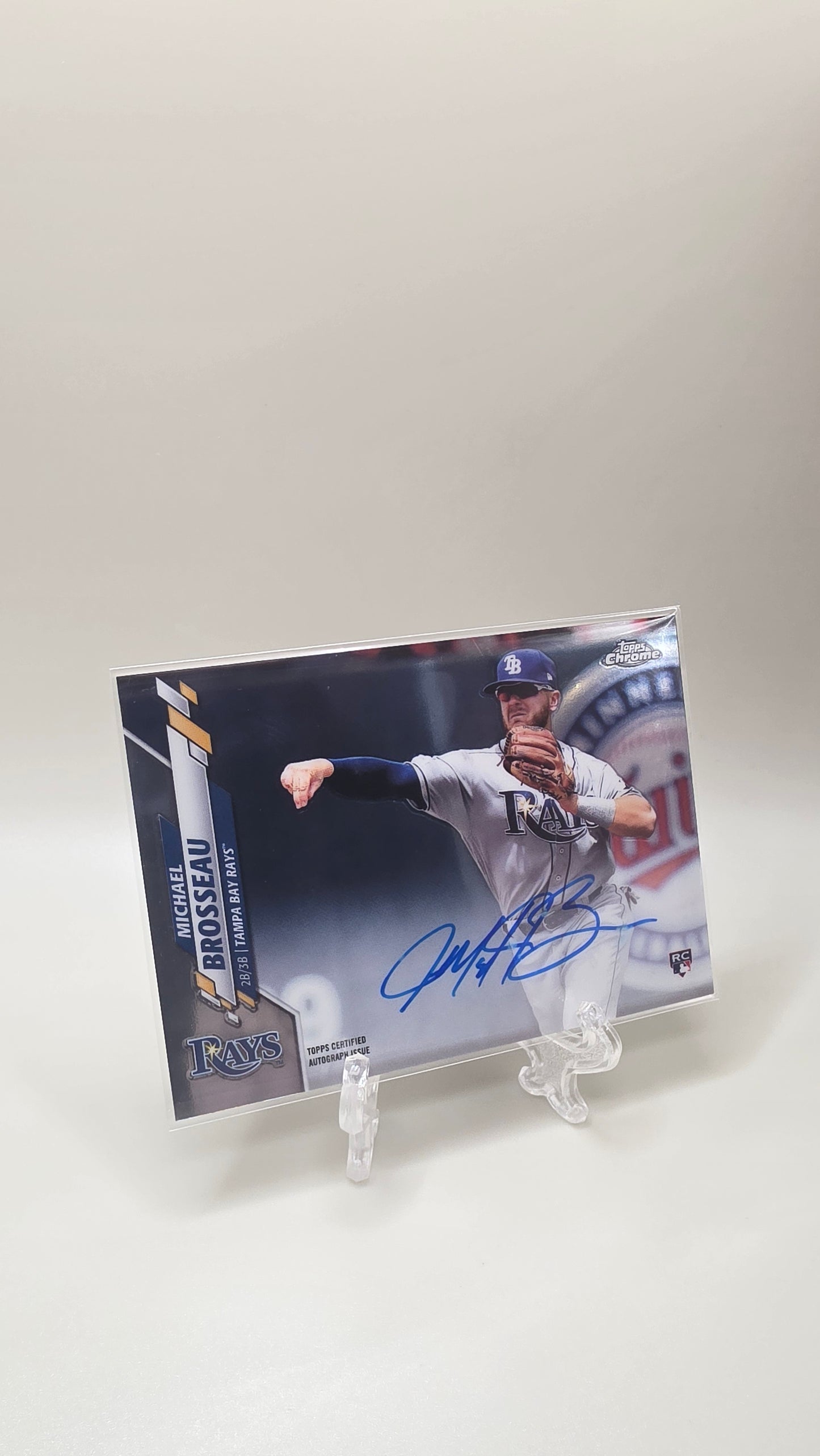 2020 Topps Chrome Michael Brosseau Rookie Auto Card # RA-MBR