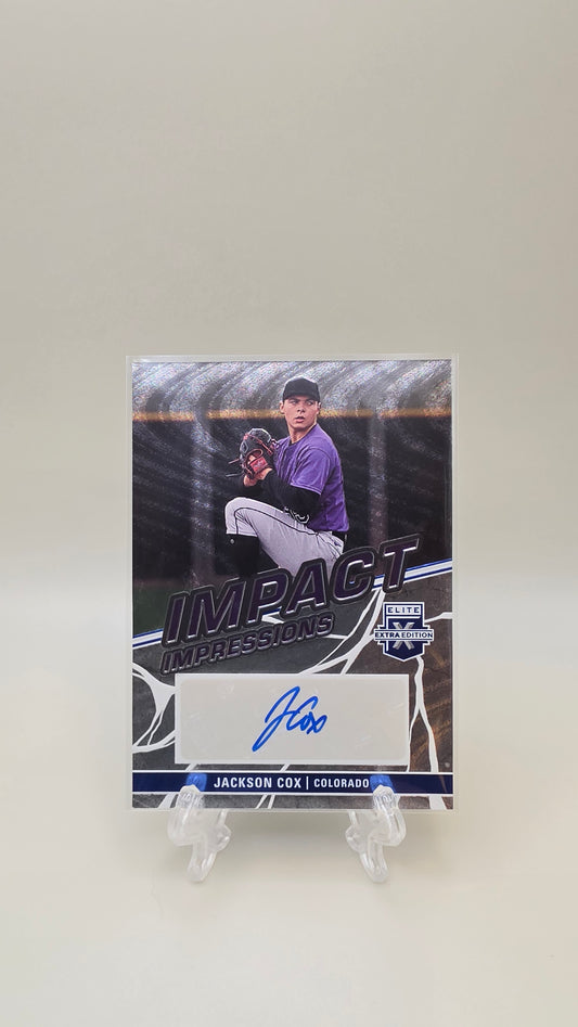2023 Elite Extra Edition Jackson Cox Impact Impressions Auto #11-JXC