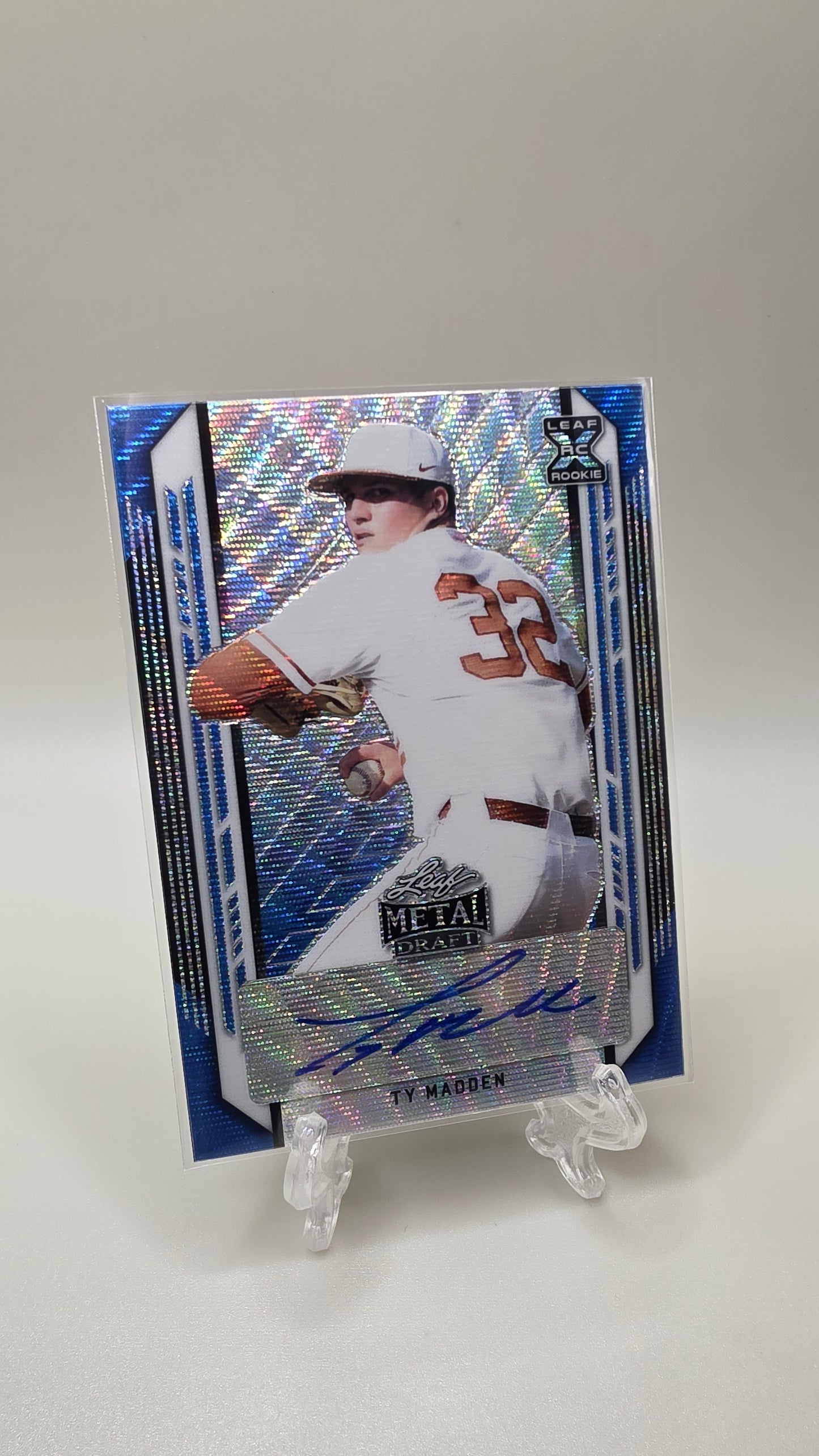 2021 Leaf Metal Draft Ty Madden Blue Auto #/20 Card # BA-TM1
