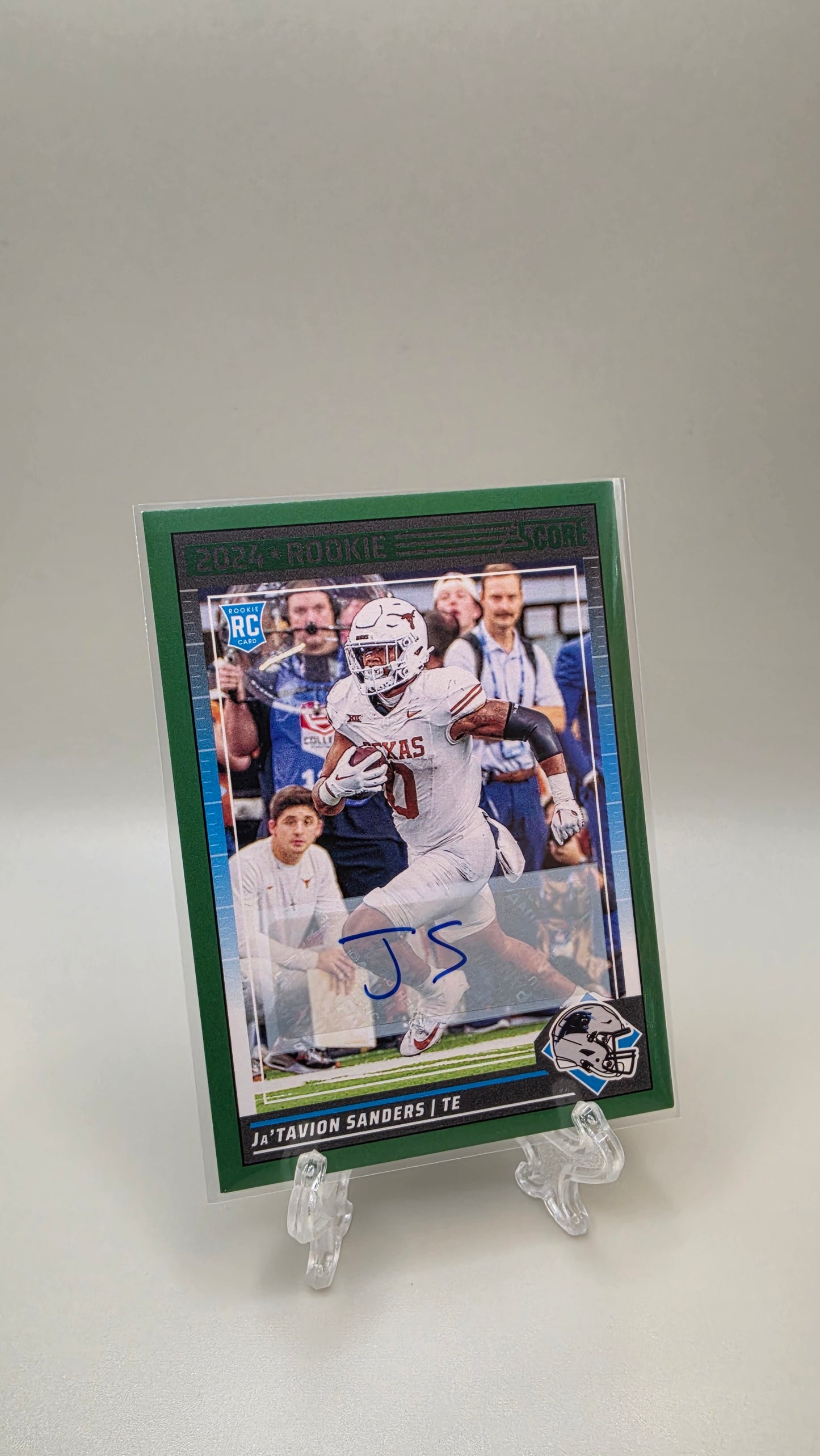 2024 Score Ja'Tavion Sanders Green RC Auto #351