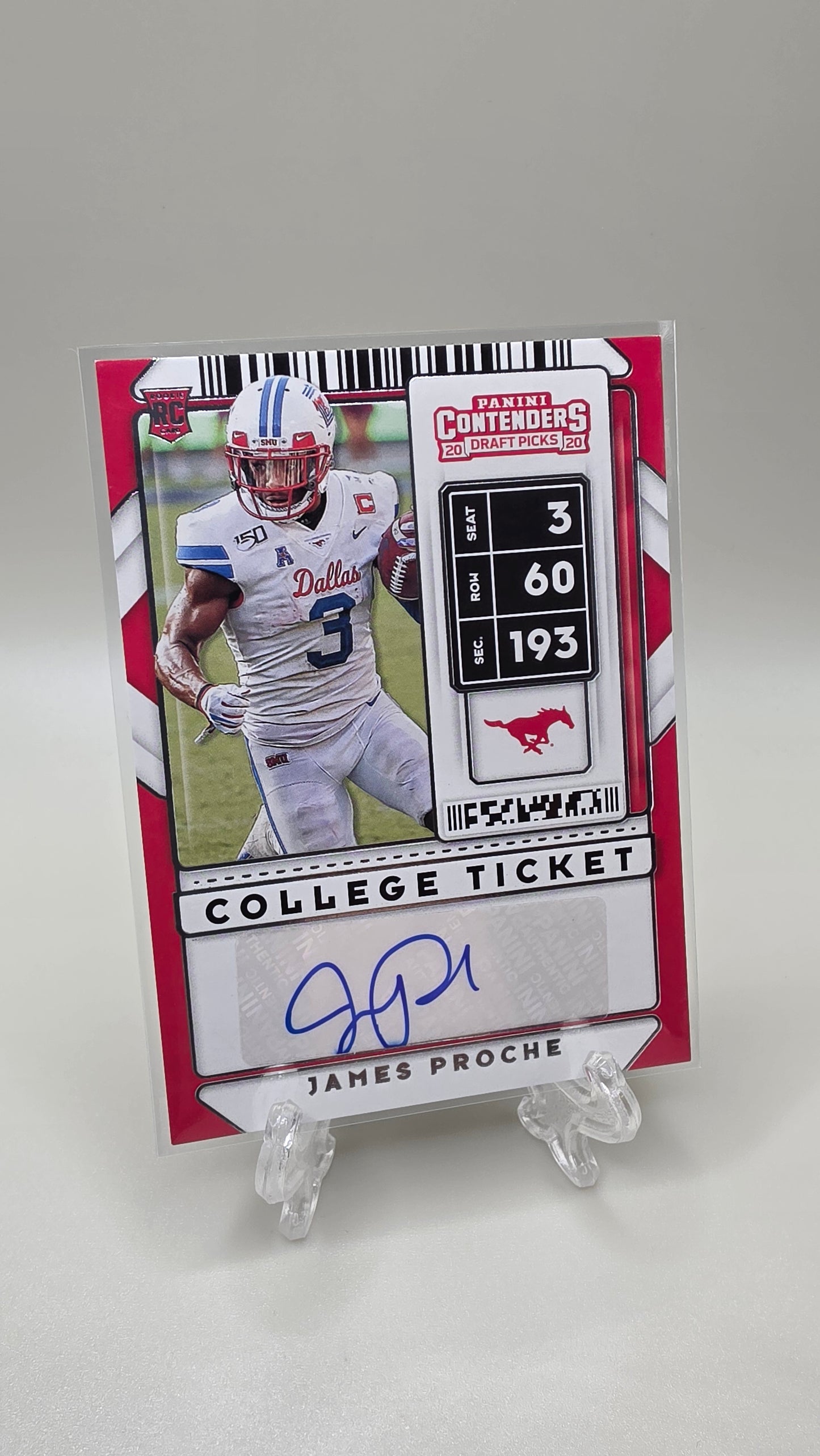 2020 Panini Contenders James Proche College Ticket Auto Card #234
