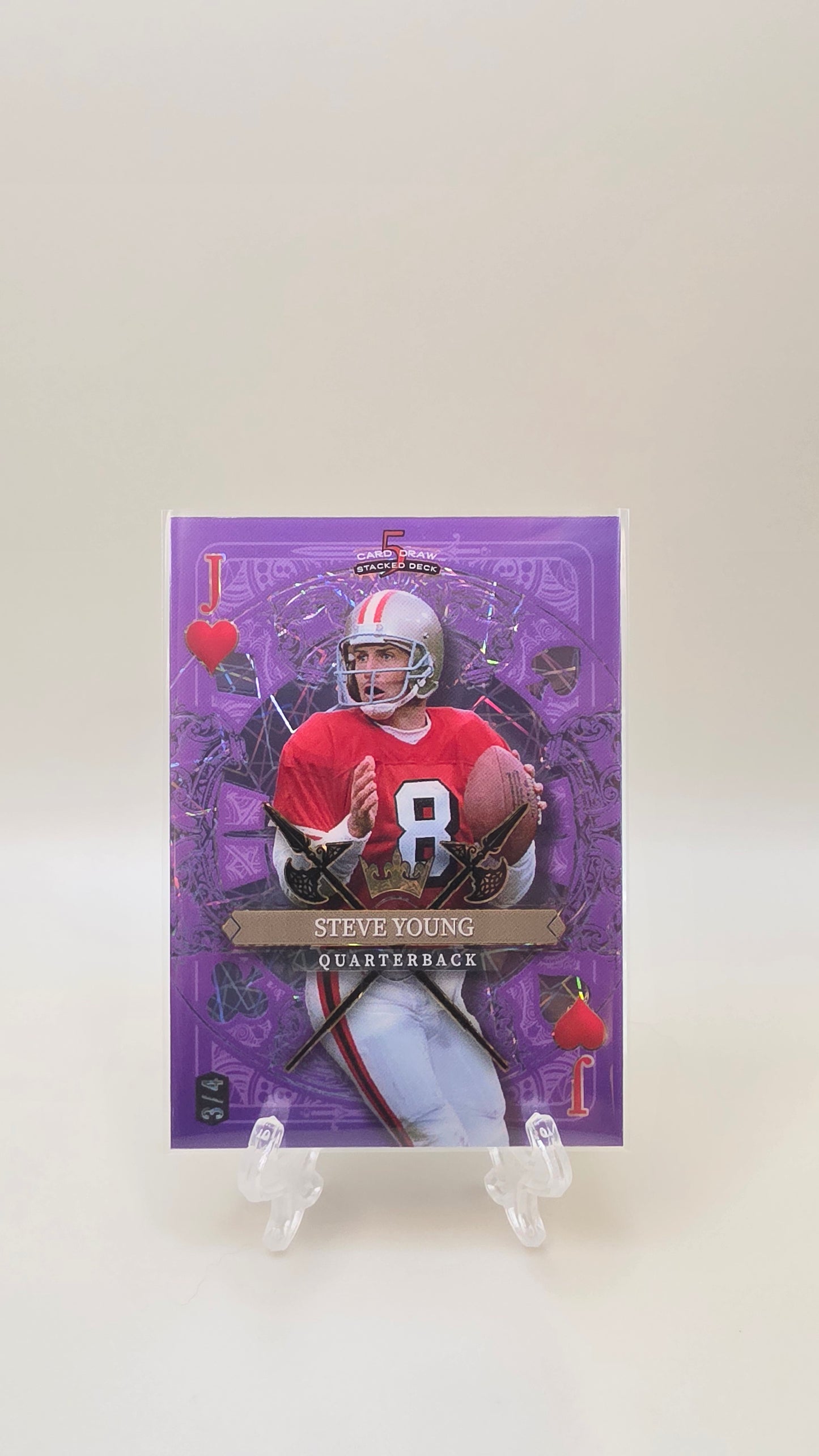 2024 Wild Card 5 Draw Steve Young Purple Jack /4 #SDPH-SYN