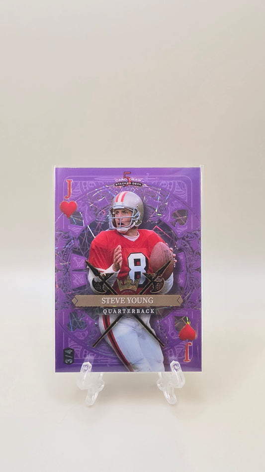 2024 Wild Card 5 Draw Steve Young Purple Jack /4 #SDPH-SYN