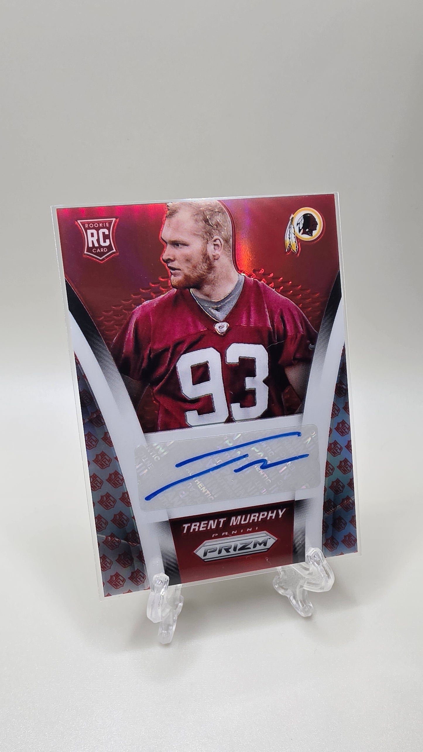 2014 Panini Prizm NFL Shield Logo Prizm Trent Murphy #AR‑MU – /60 Autograph Card