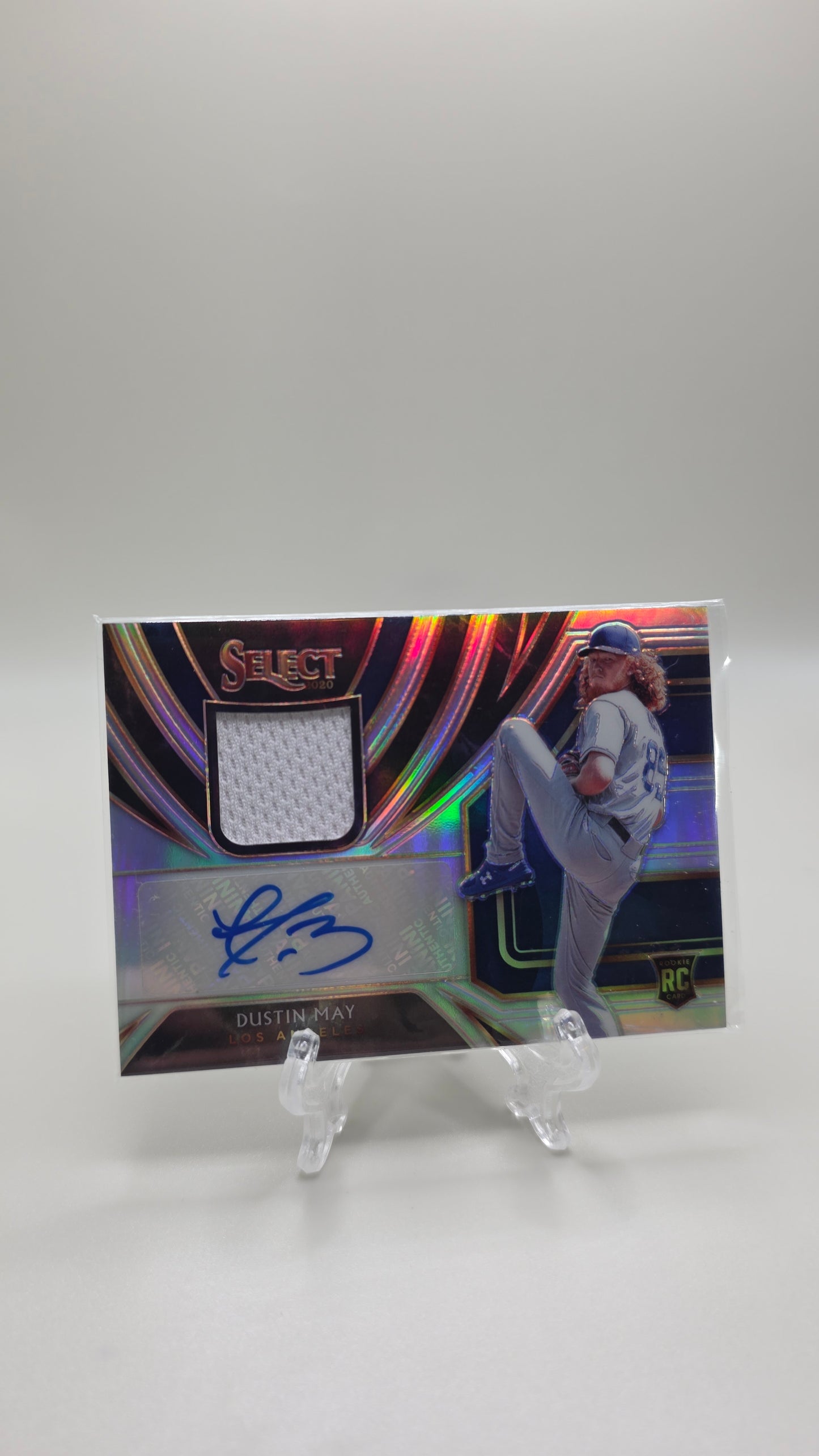 2020 Select Dustin May Silver Holo Rookie Patch Auto #/99 Card #RJA-DU