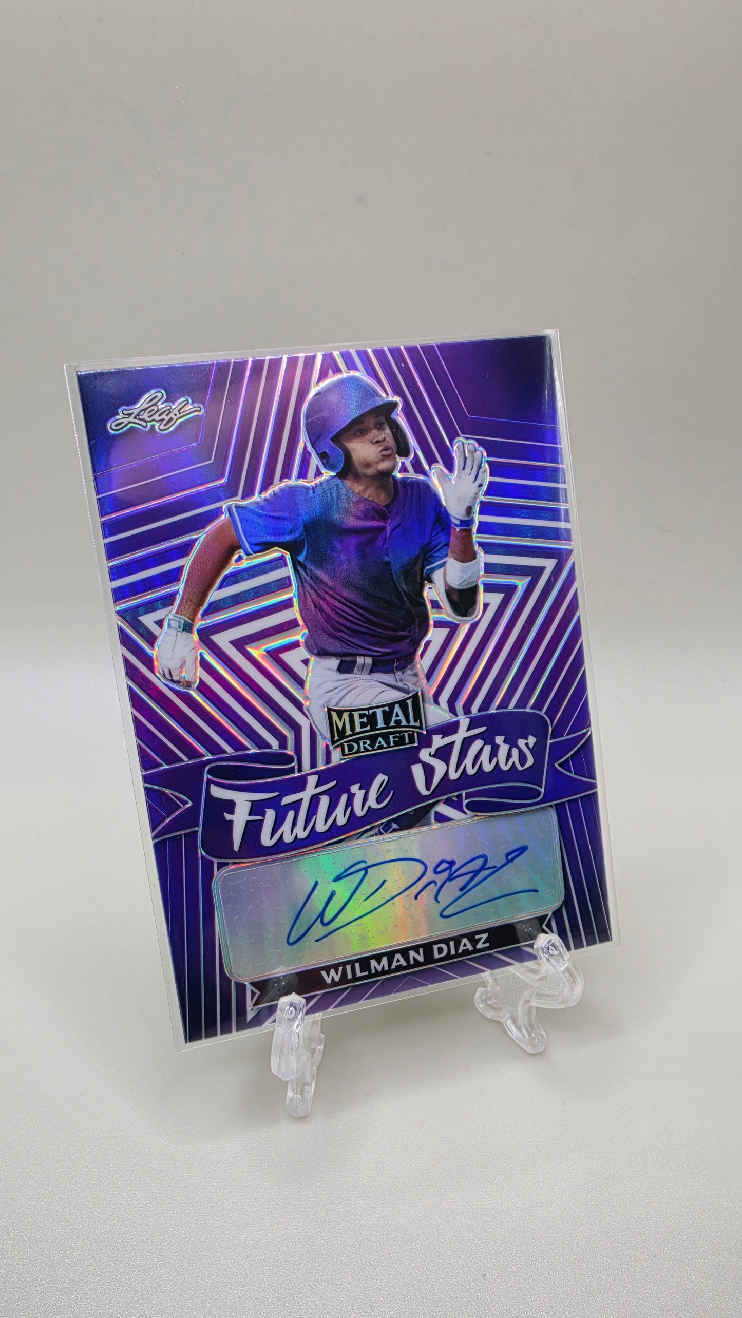 2021 Leaf Metal Wilman DIaz Future Stars Auto #/25 Card # FS-WD1