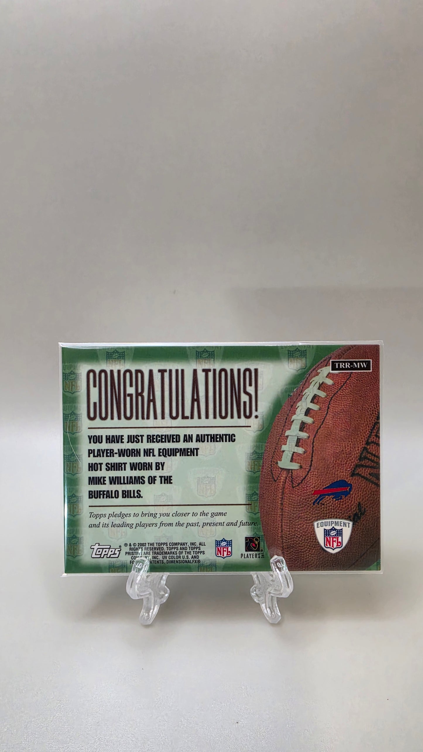2002 Topps Pristine Mike Williams All-Rookie Team #TRR-MW Rookie
