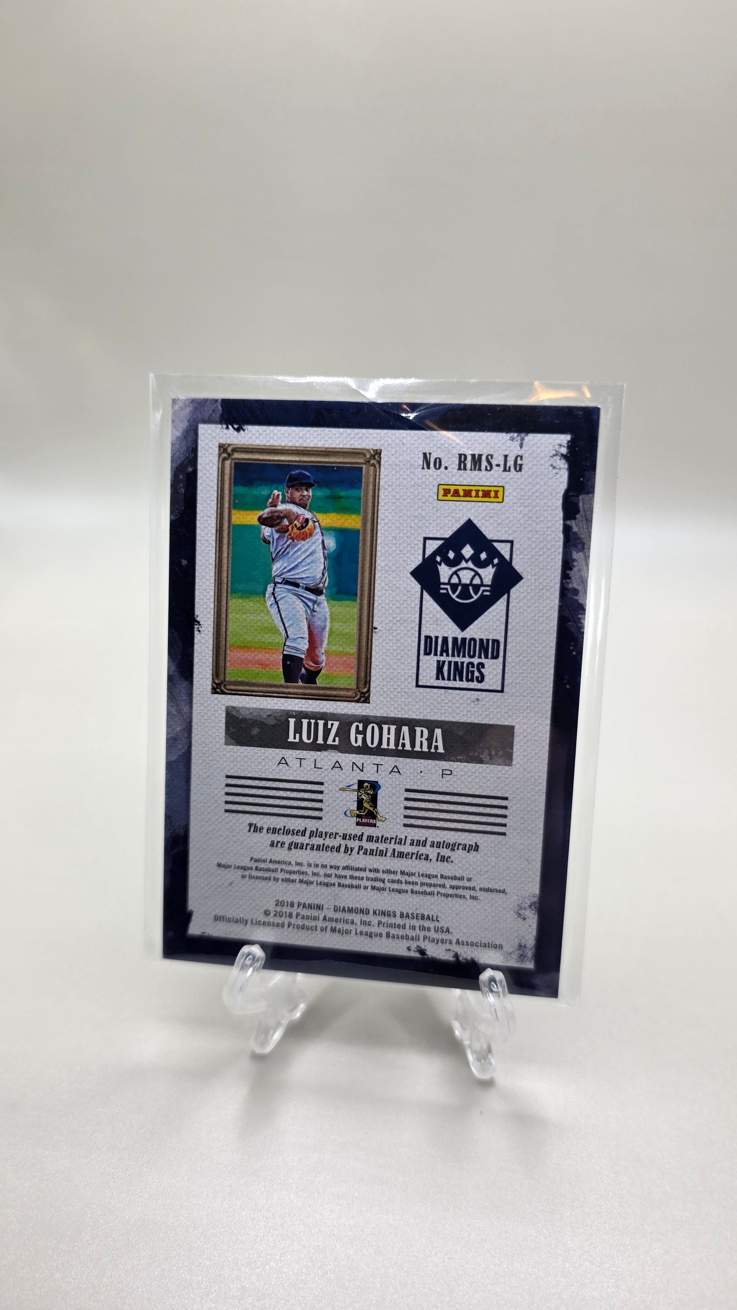 2018 Panini Diamond Kings Materials Signatures Luiz Gohara Rookie Patch Auto #103/199 Card# RMS-LG
