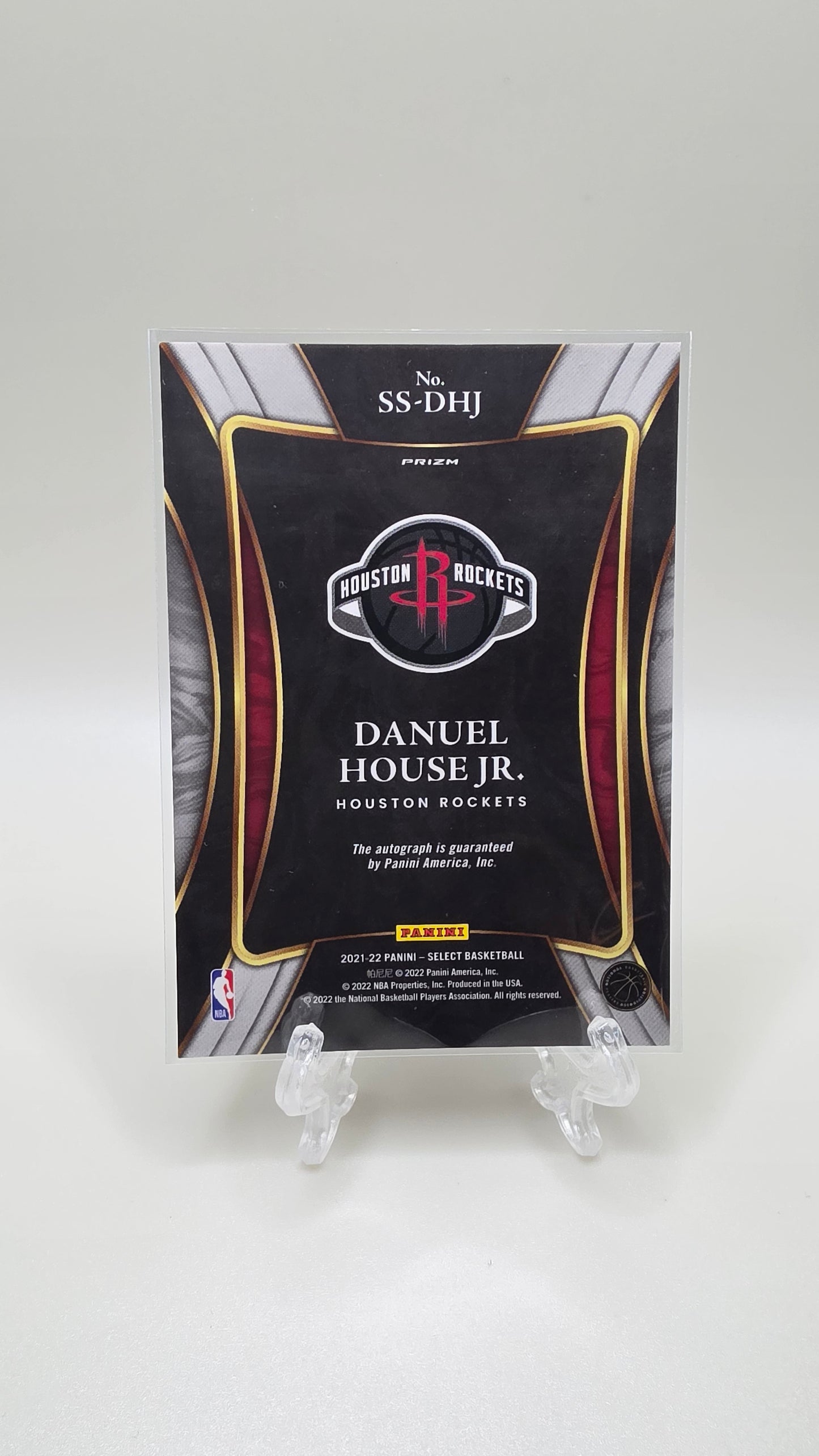 2021-22 Panini Select Signature Selections Danuel House Jr. Auto Card #SS-DHJ