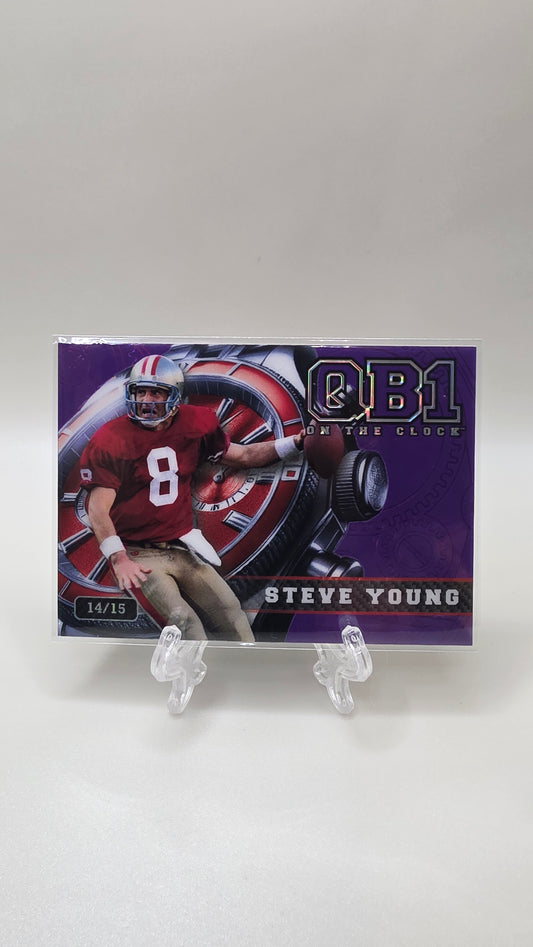 2024 Wild Card Steve Young QB1 On the Clock Purple Red Face /15 #OCW-PL-SY1