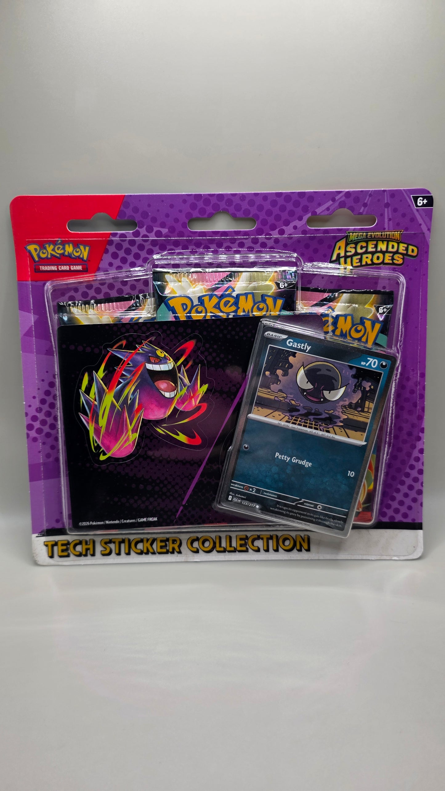 Pokémon TCG Ascended Heroes Gastly Tech Sticker Collection