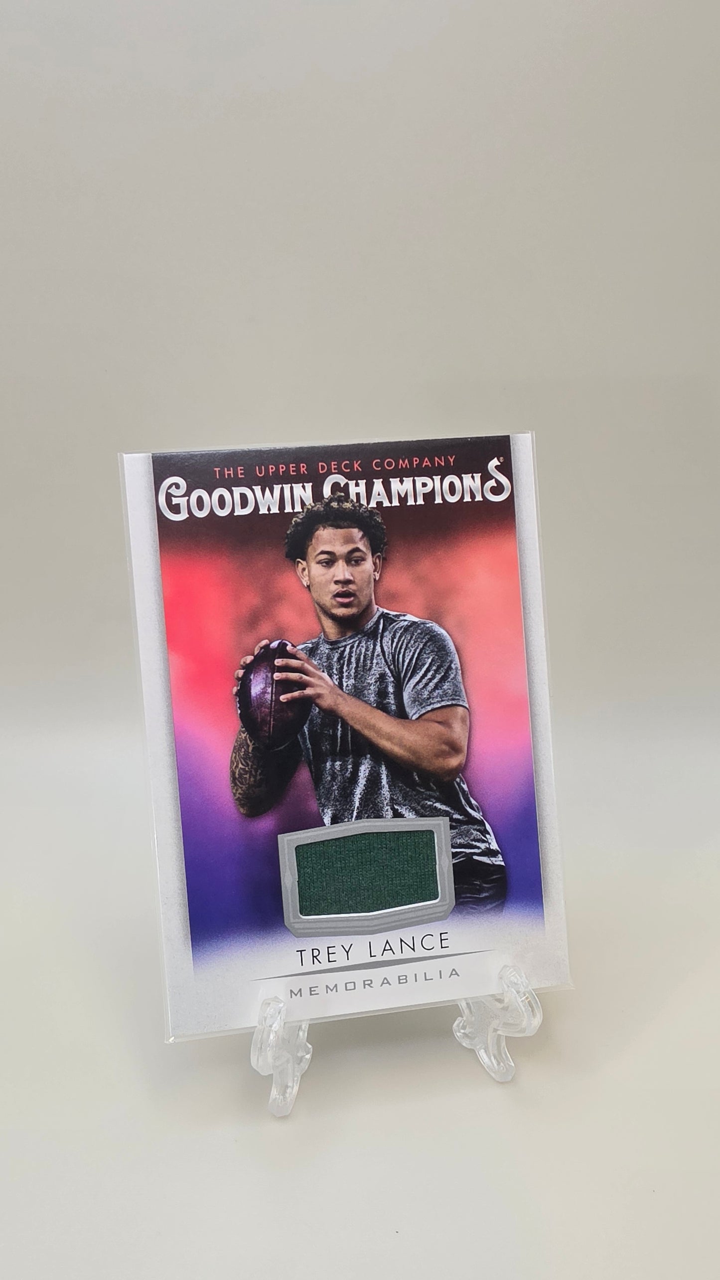 2021 Upper Deck Goodwin Champions Trey Lance Mem RC #M-LA