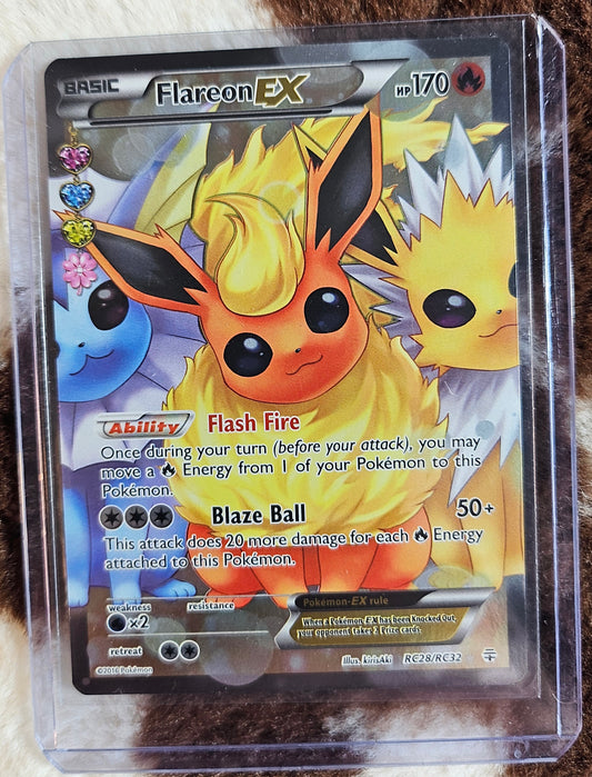 Flareon EX RC28/RC32 Pokemon Generations Radiant Collection Full Art Holo Card