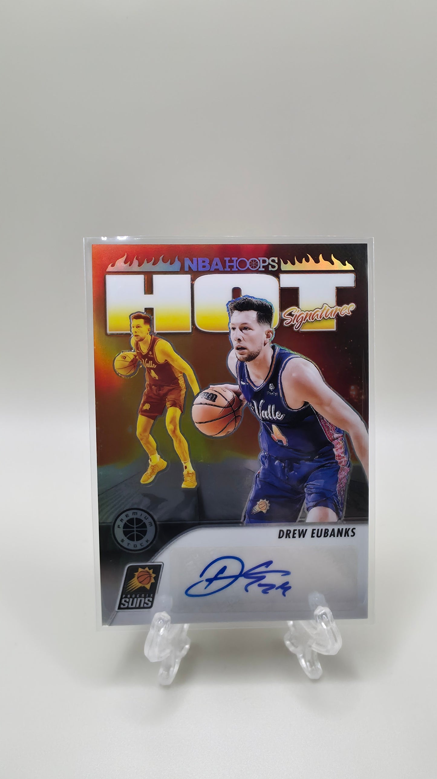 2023-24 Panini Premium Stock Drew Eubanks NBAHoops Hot Signature Auto Card # HS-DRW