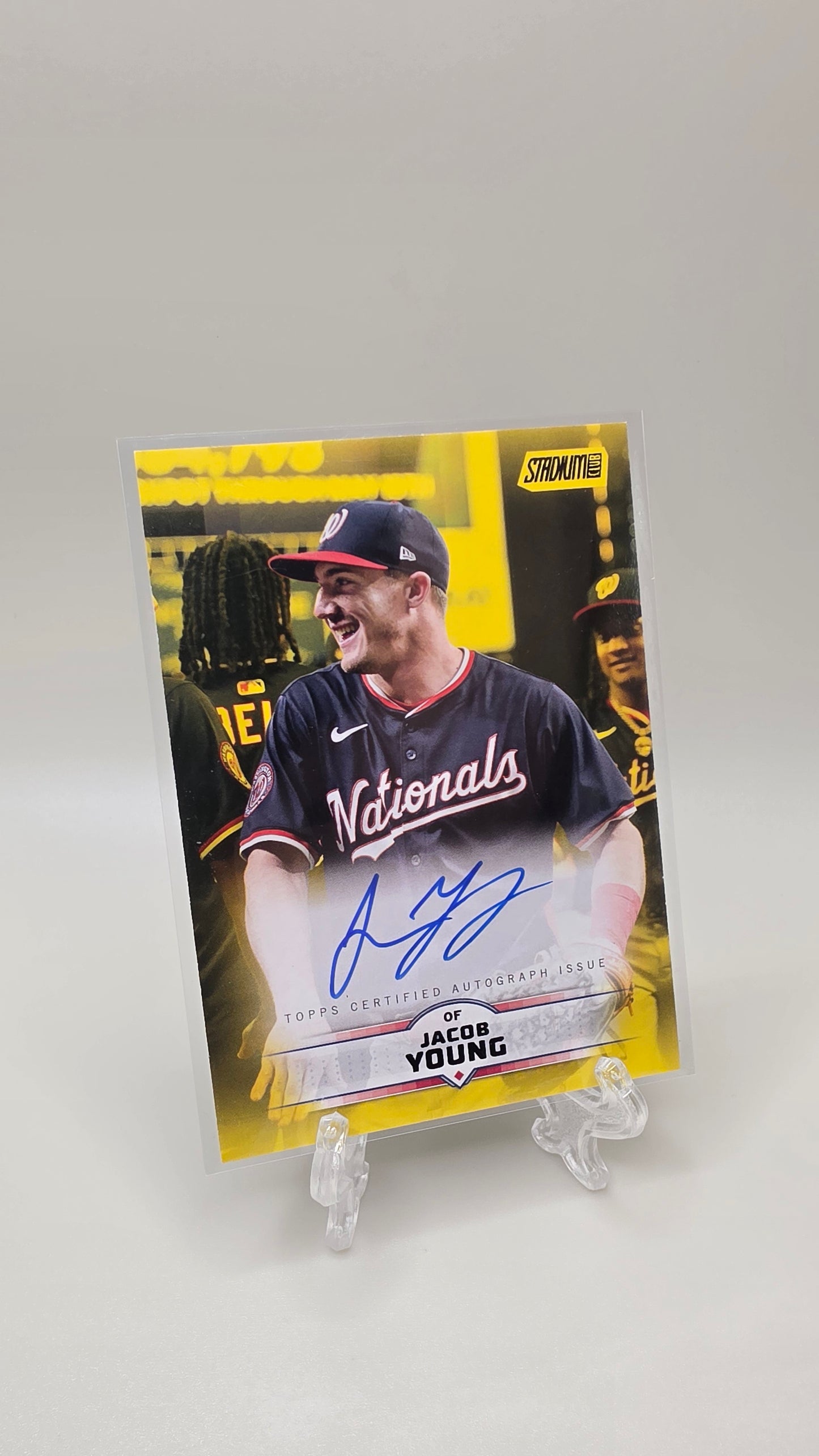 2025 Topps Stadium Club Jacob Young Yellow Auto Card # SCBA-JY