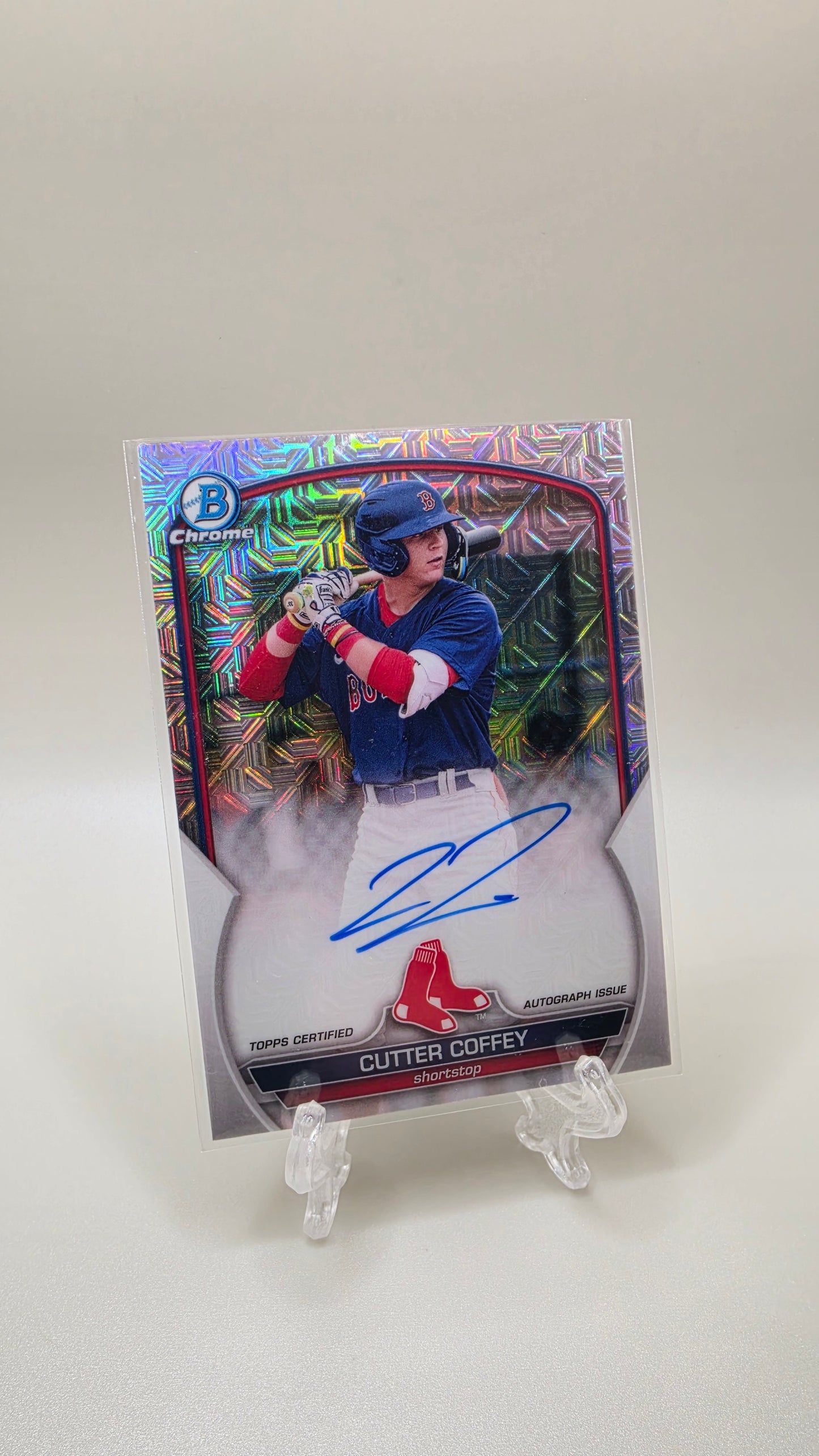 2023 Topps Bowman Chrome Cutter Coffey Auto Card #BMA-CC