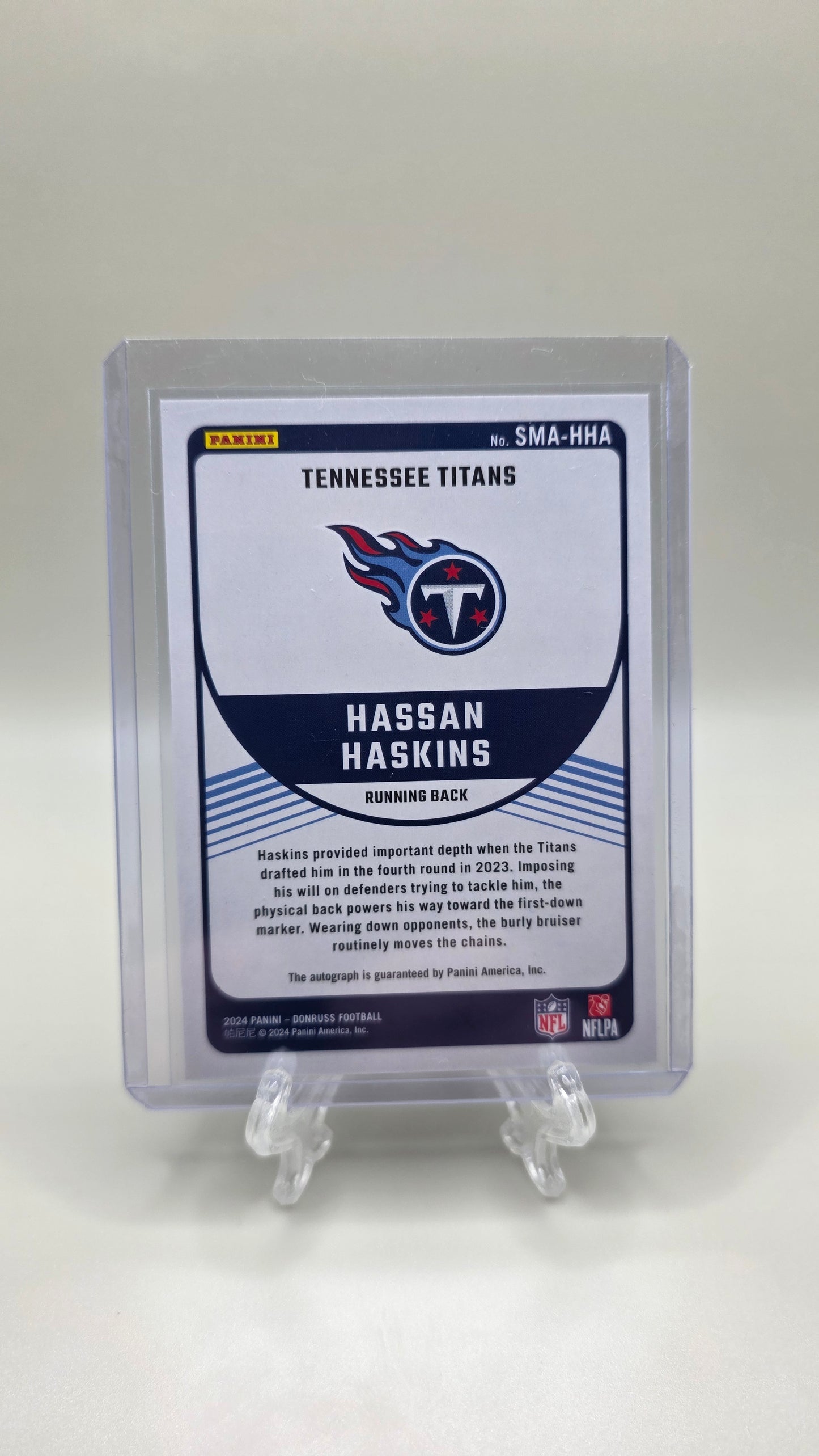2024 Donruss Hassan Haskins Signature Marks Autograph Card # SMA-HHA