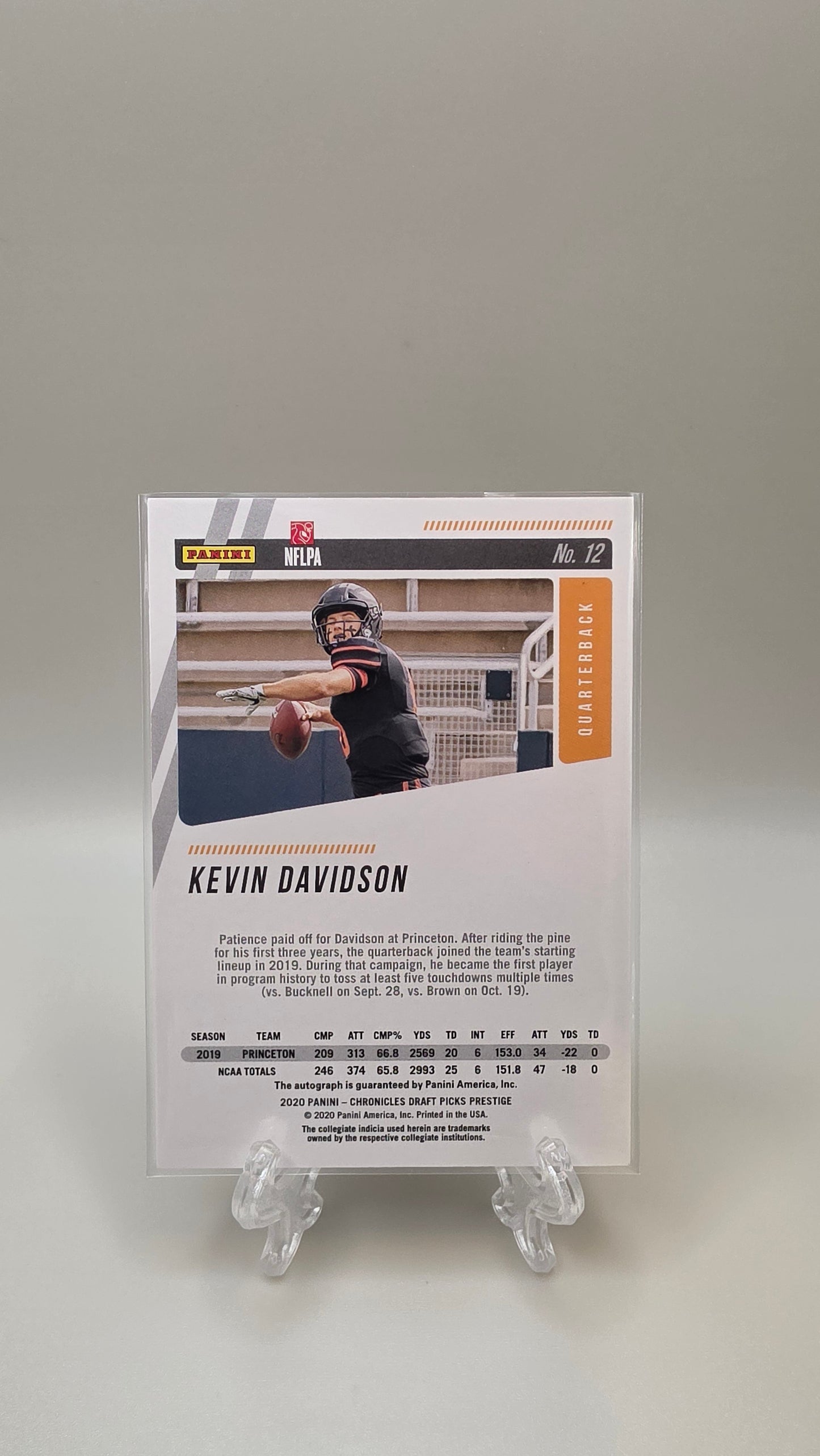 2020 Prestige Kevin Davidson Rookie Auto #12