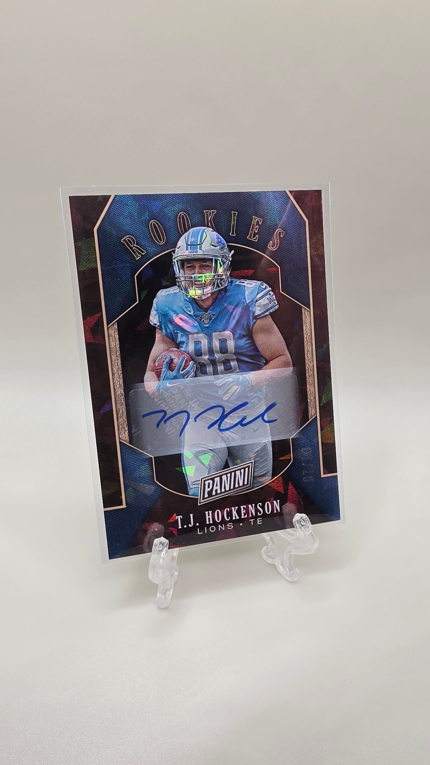 2019 Panini Black Friday T.J Hockenson Rookies Auto Escher Squares Numbered /10 !! Card #RC11