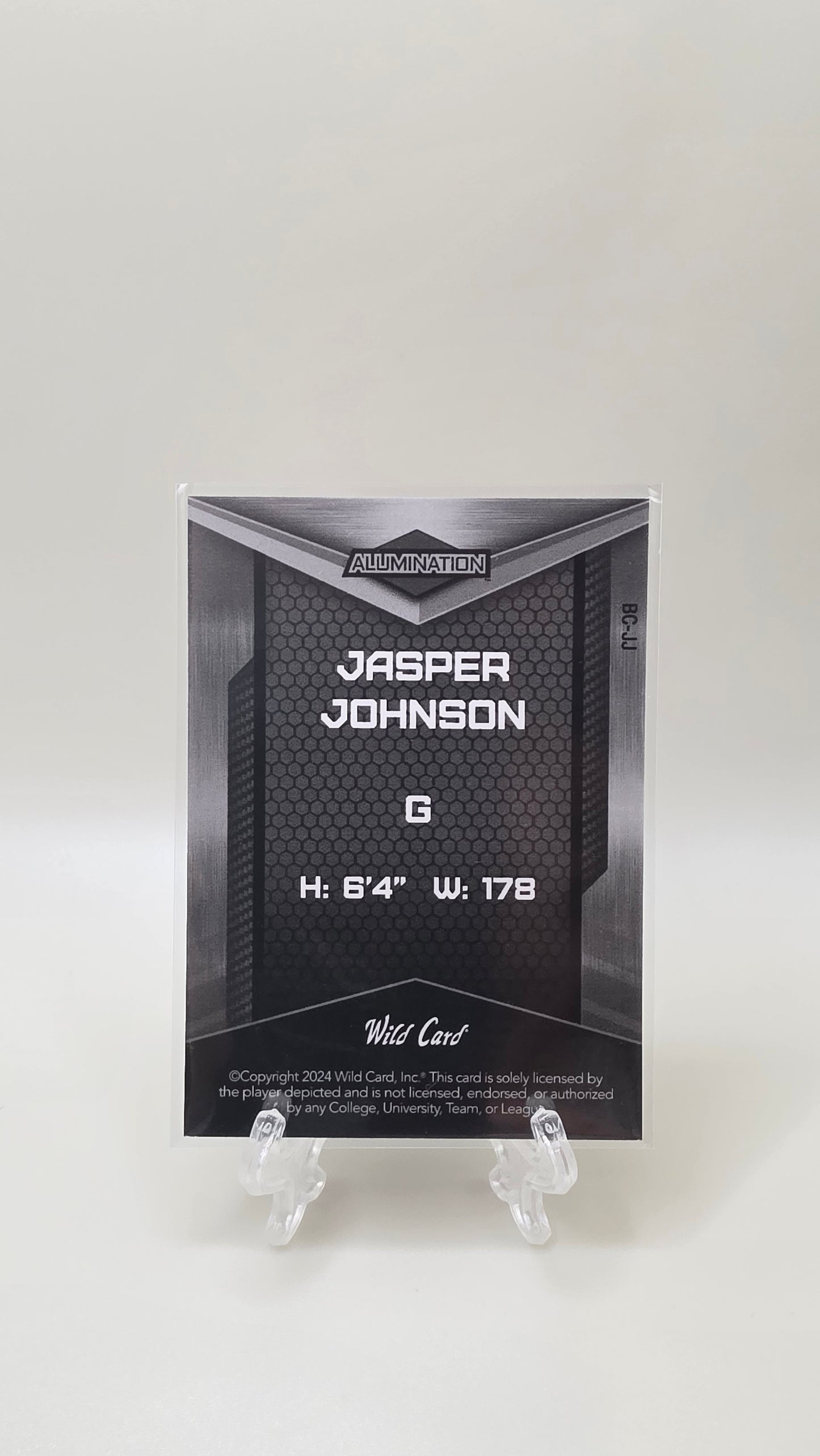 2024 Wild Card Alumination Jasper Johnson #/20 Card # BC-JJ