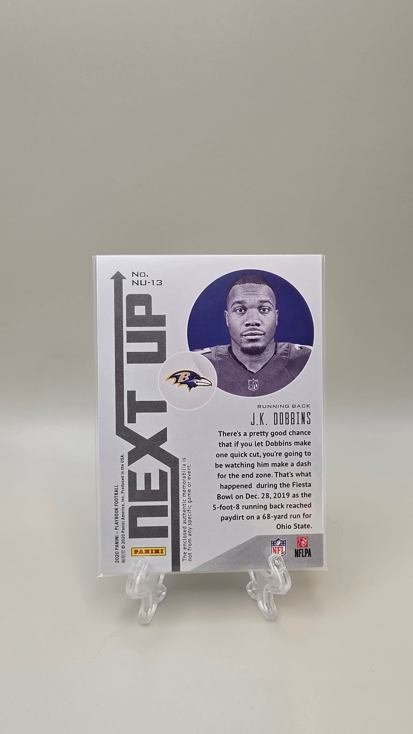 2020 Playbook J.K. Dobbins Next Up Mem RC #NU-13