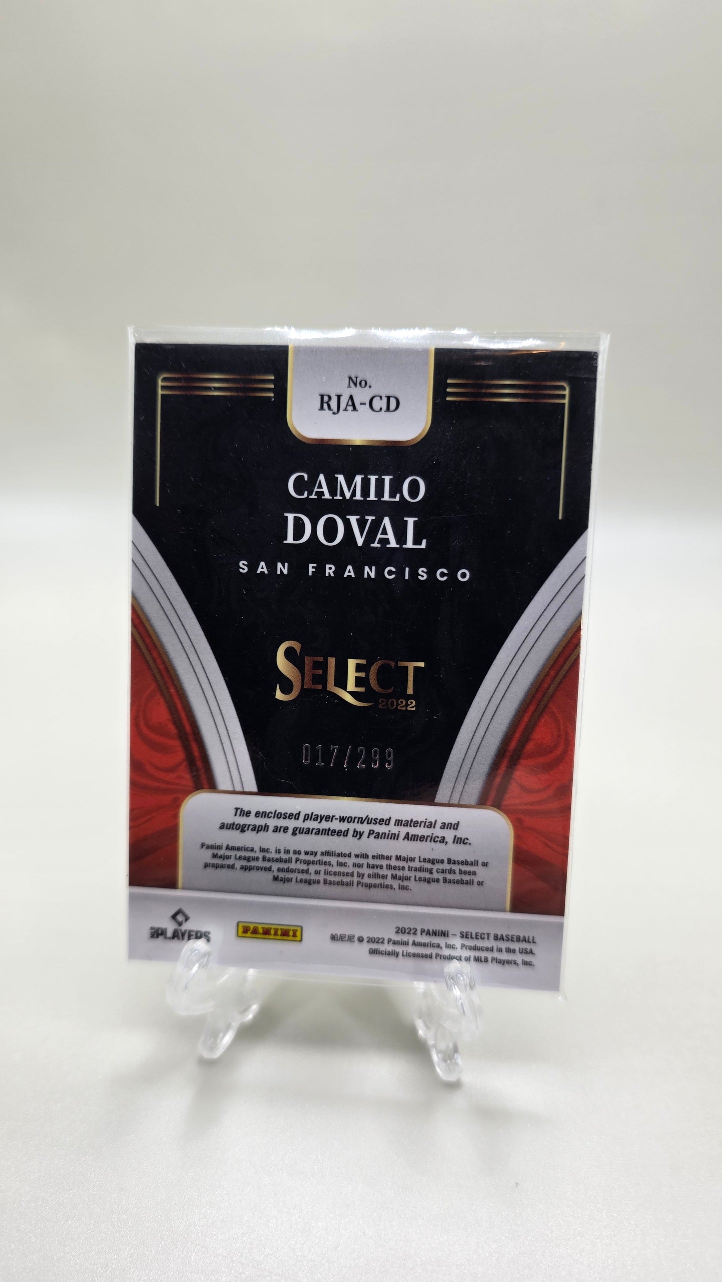 2022 Select Camilo Doval RPA # /299 Card # RJA-CD