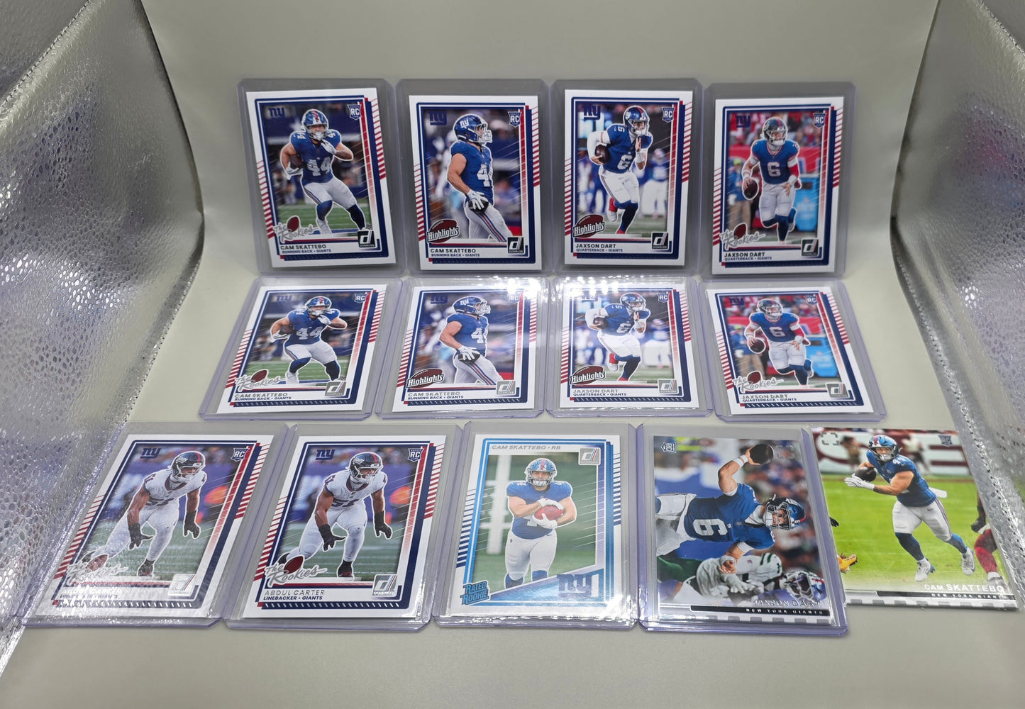 New York Giants 2025 Rookie Cards Lot!! (Jaxon Dart,Cam Skattebo&Abdul Carter)