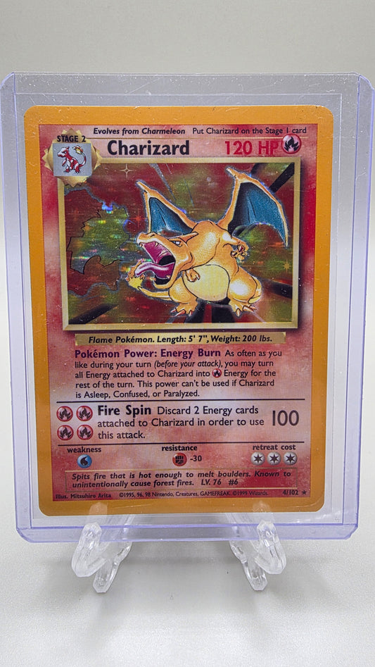 Charizard 4/102 Base Set 1999 Holo Rare Unlimited